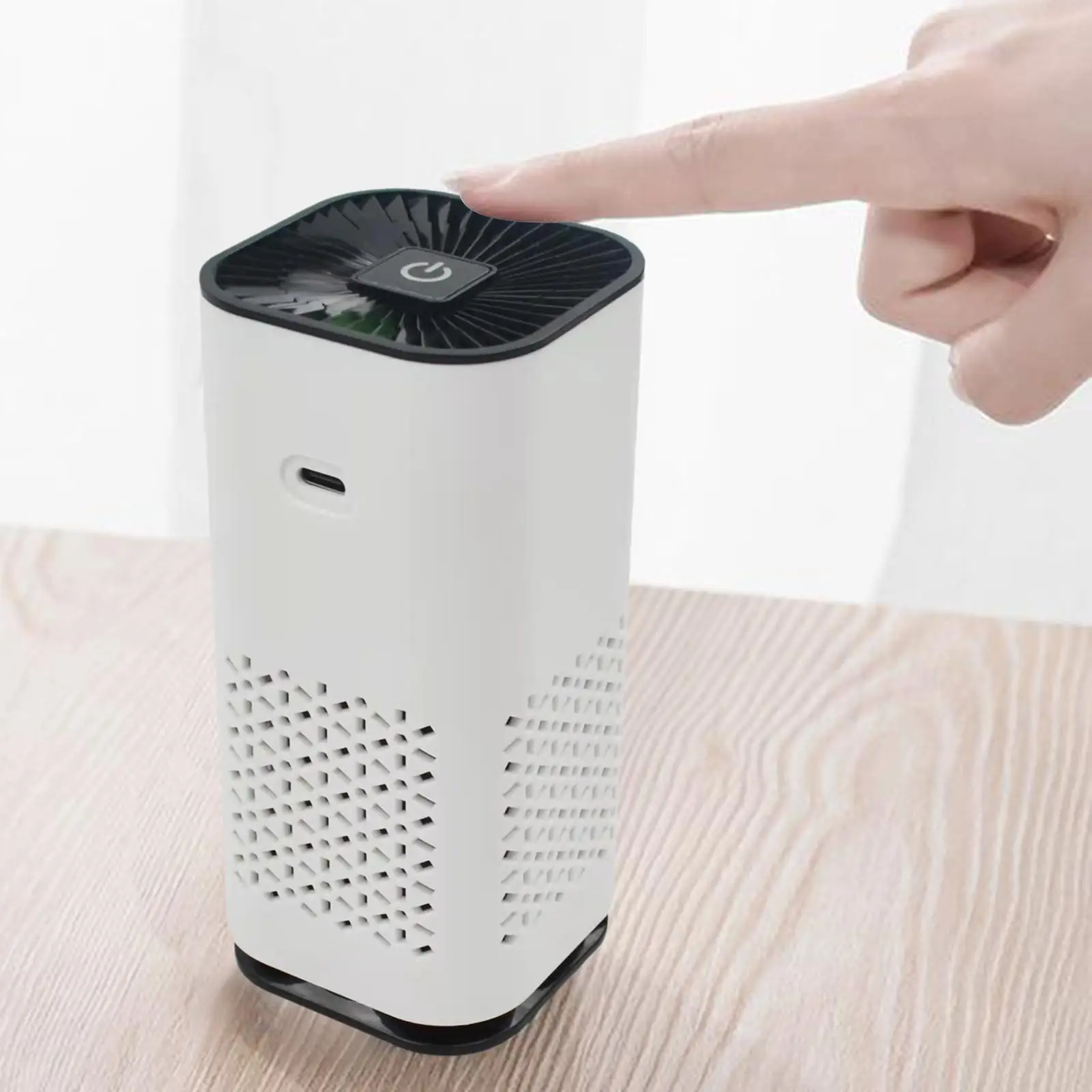 Portable Mini Purifier for Remove Smoke Pollen Desktop Air Cleaner
