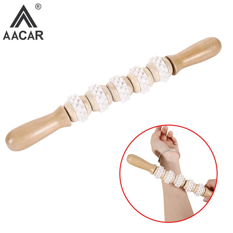 Best of Wooden Back Massage Roller Rope Wood Therapy Massage Tools Wooden 5-wheel Massager Lymphatic Drainage For Leg Back Pain Relief Reviews & Tips