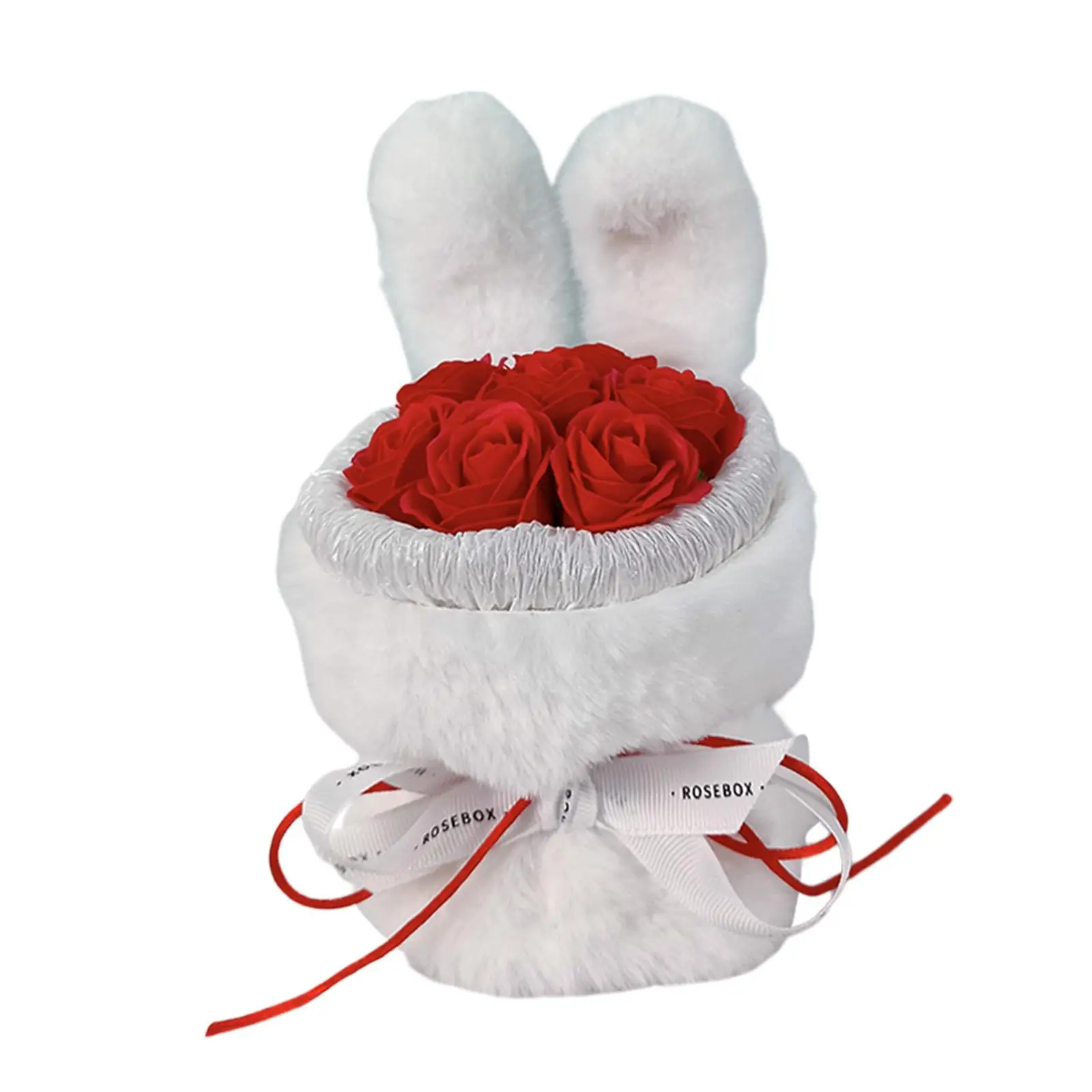 Soap Rose Flower Bath Soap rabbit Shaped Artificial Flower Bouquet for Birthday Wedding Party mother Day Decoration