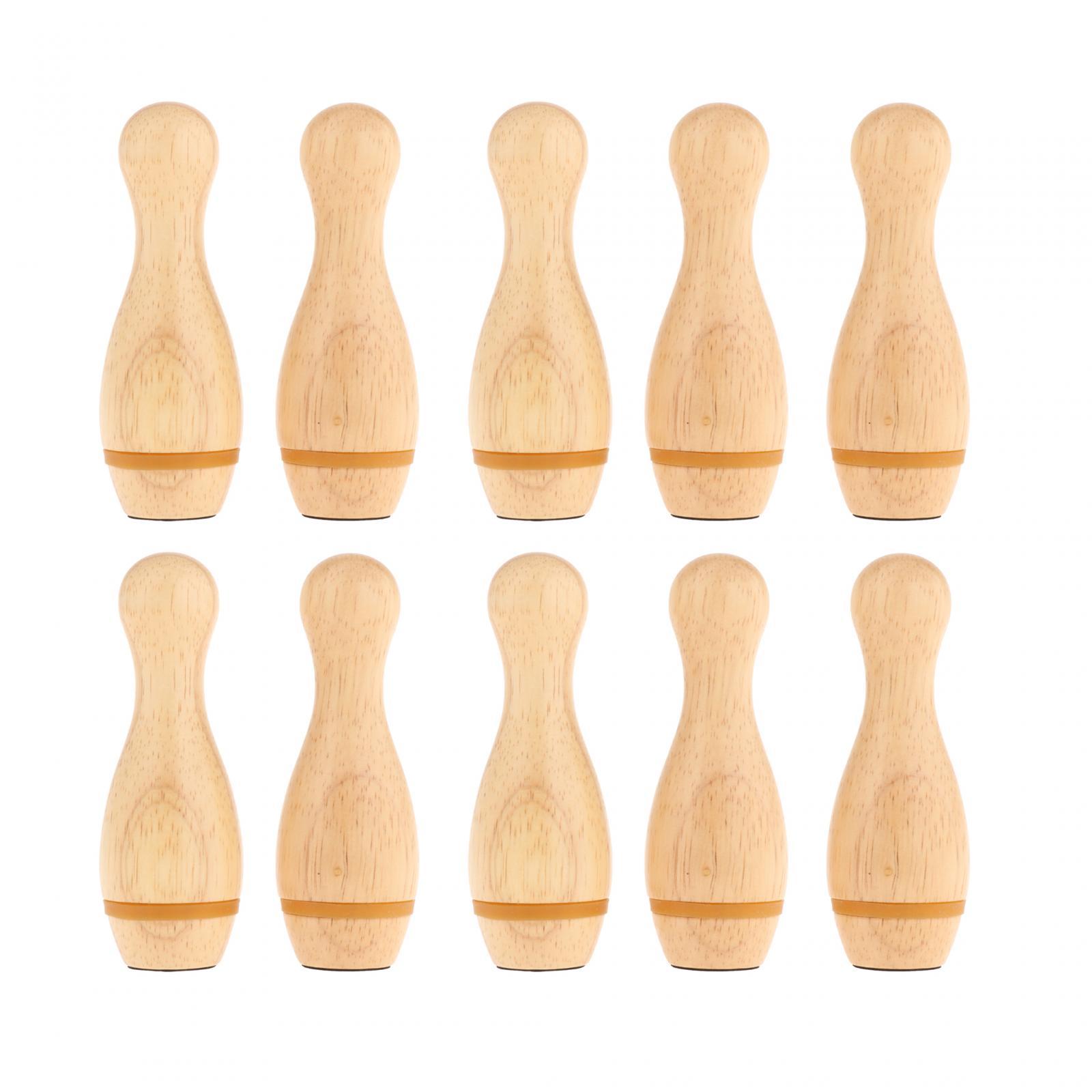 10 Pieces Shuffleboard Bowling Pin Bowling Toy for Children Garden Lawn