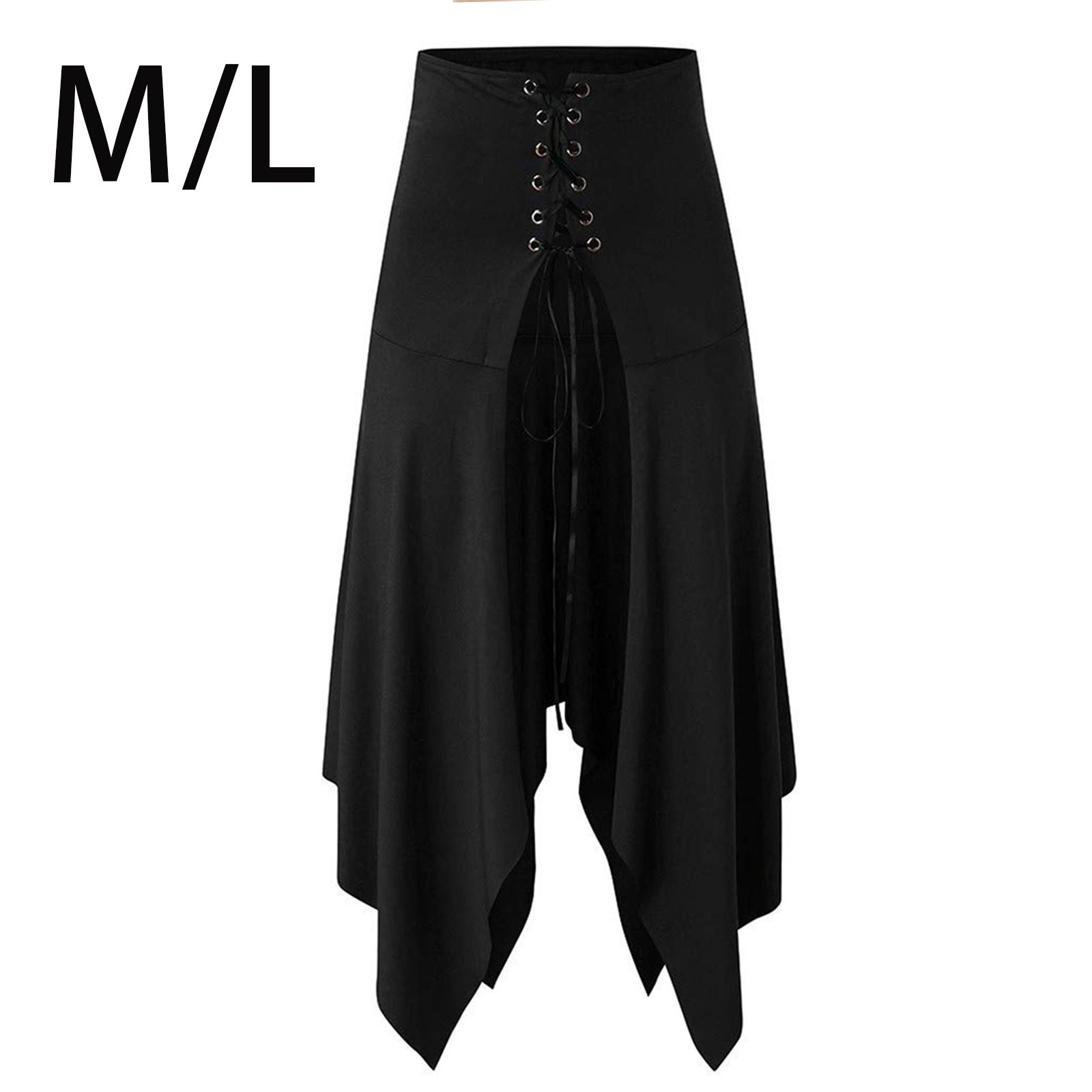 Womens MIDI Skirt Lace up High Waist Flowy Long Skirt for Carnival Festival Prom