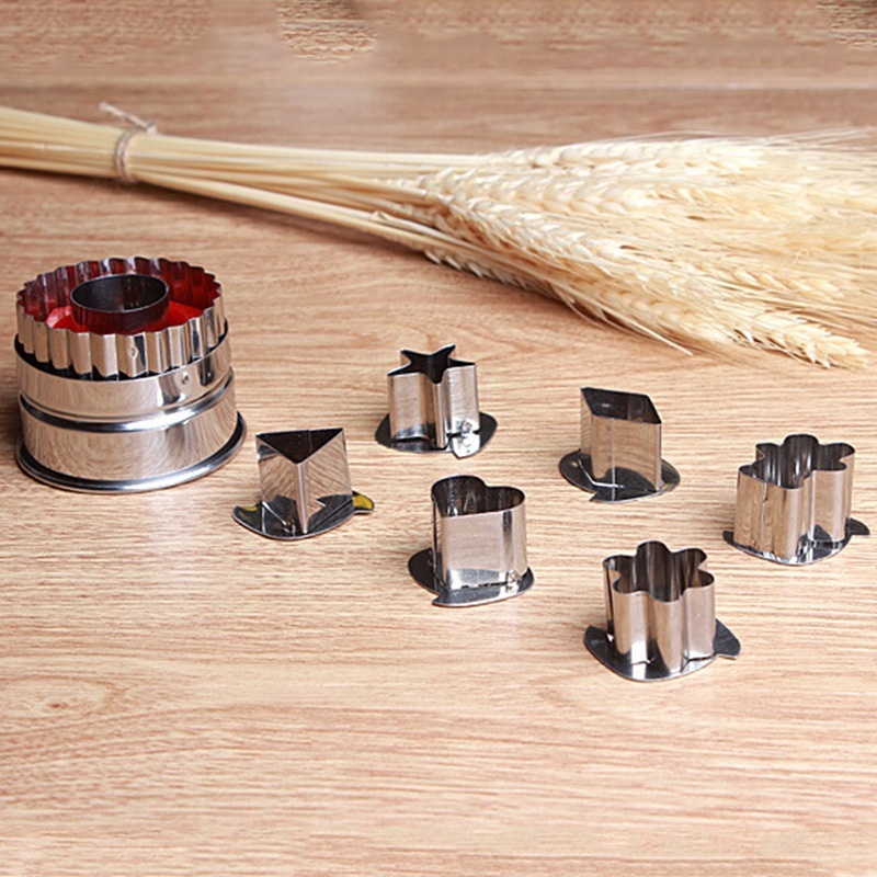 7PCS Diy Kochen Kuchen Cookies Gebäck Cutter Obst Gemüse Slicer Form Backen Kochen Mold Werkzeuge Cutter Backformen – Detail 6