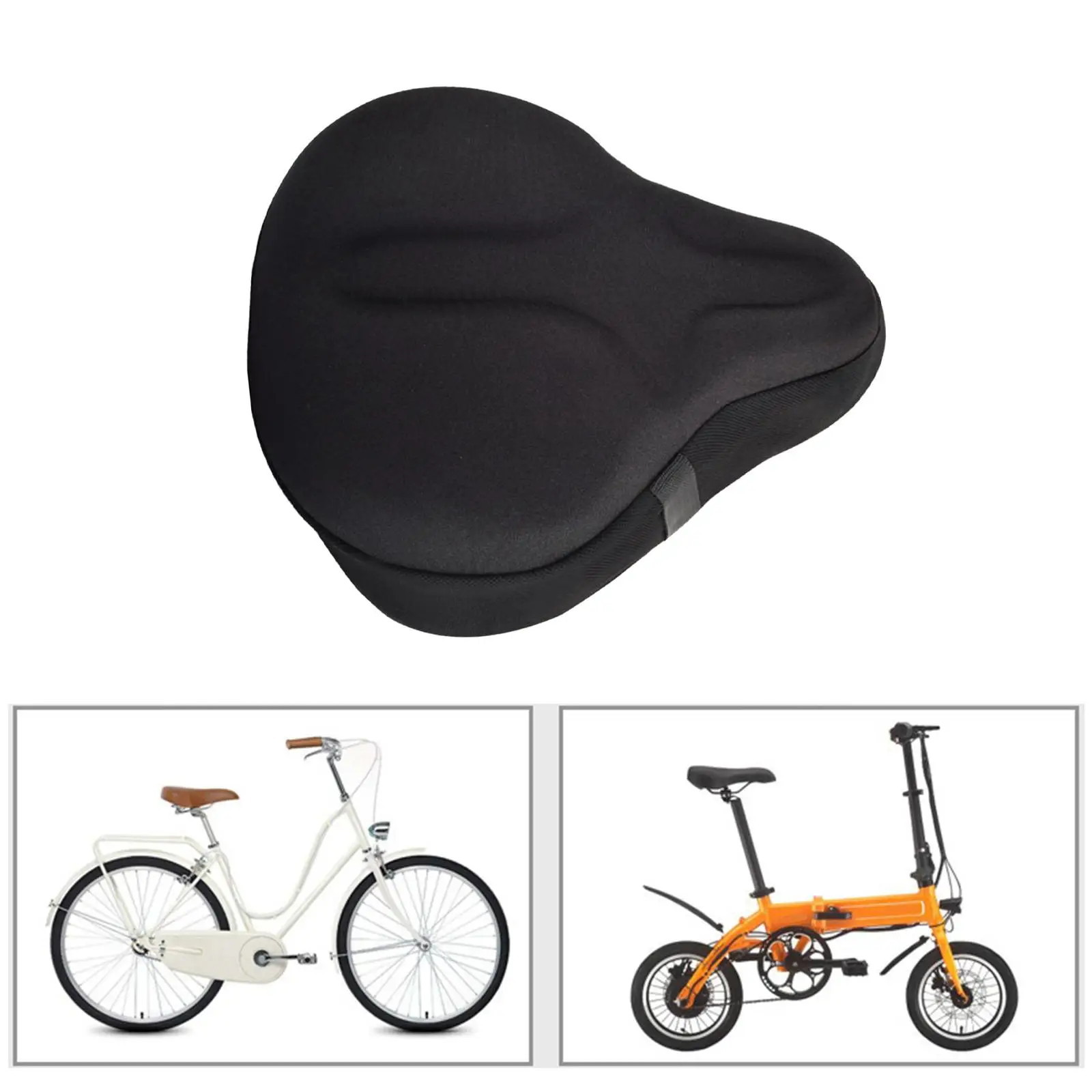 Gel Bike Seat   Saddle  Foam Breathable Silicone Seat Cover for Mountain Road Bike Exercise Bike Outdoor Cycling Riding