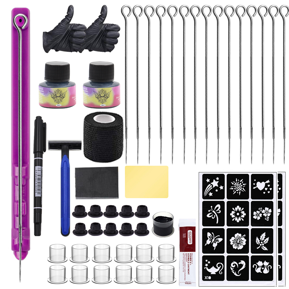 Best of Hand Poke And Stick Tool Tattoo Kit Tattoo Hand Poke Pen Kit Including Tattoo Needles DIY Tattoo Tools Tattoo Accessories Reviews & Tips