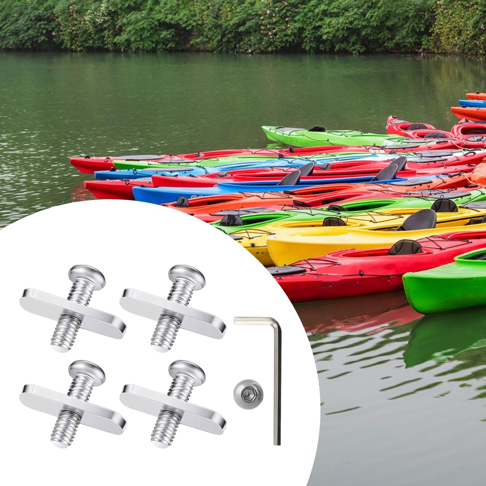 4 Pack Kayak Rail Track Screws Track Nuts Rail Mounting Accessories Durable