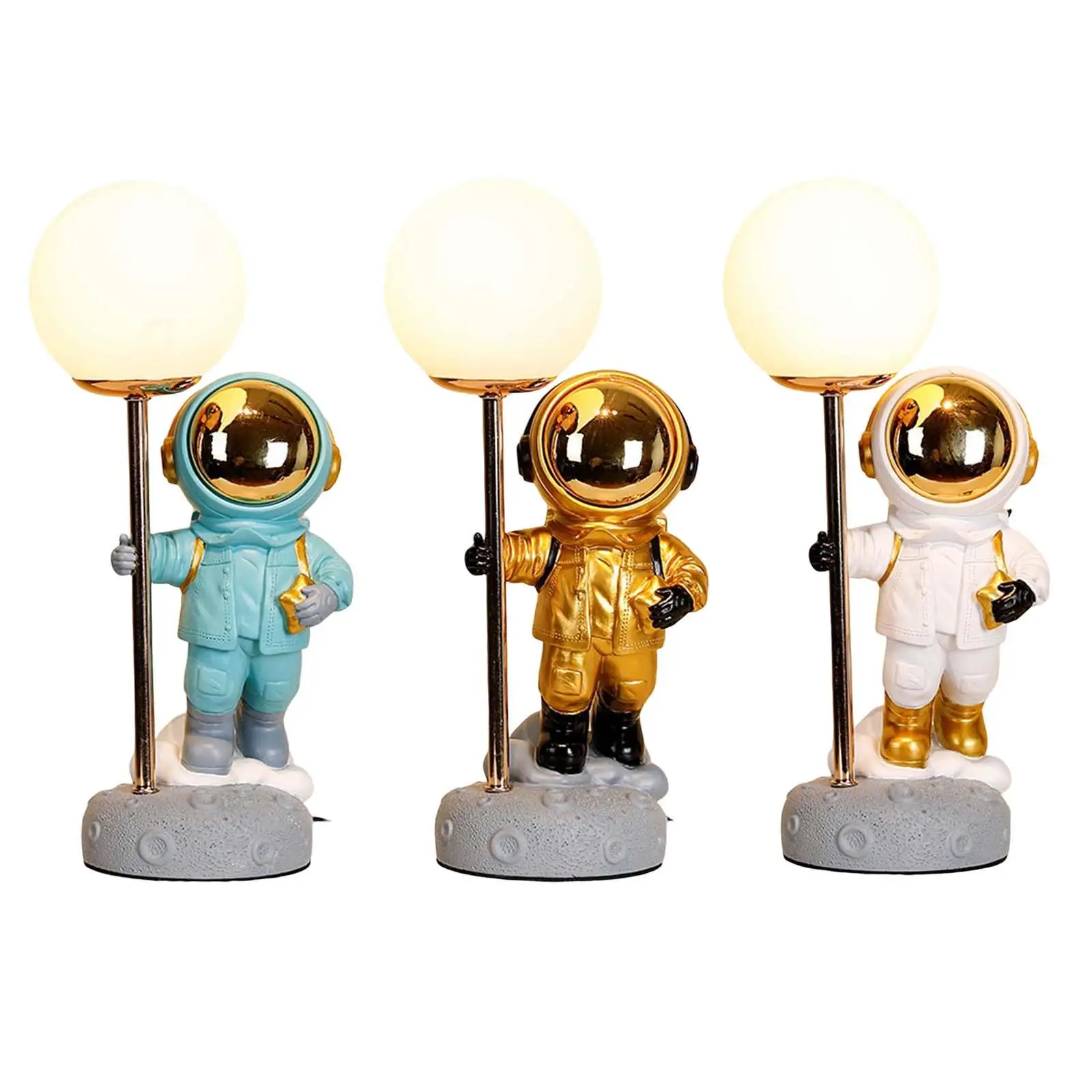 Modern Astronaut LED Table Lamp Bedside Table Lamp Spaceman Lamp for Desktop Decoration Boys Birthday Gifts