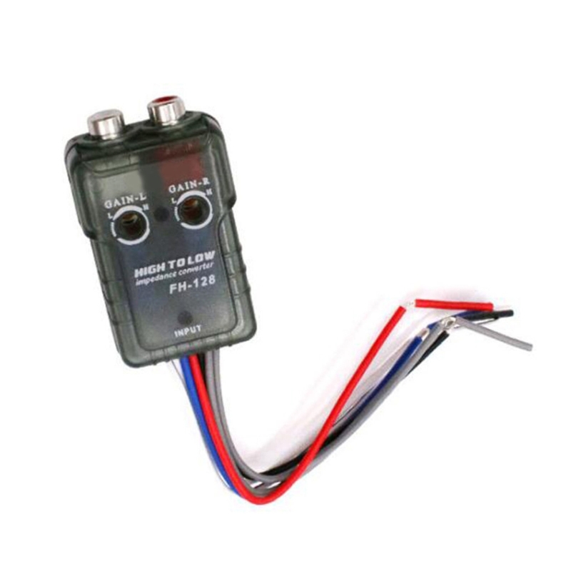 High-Performance Car Stereo Speak Hi-Low Converter RCA Adapter Quick-Connection for Auto Car Durable