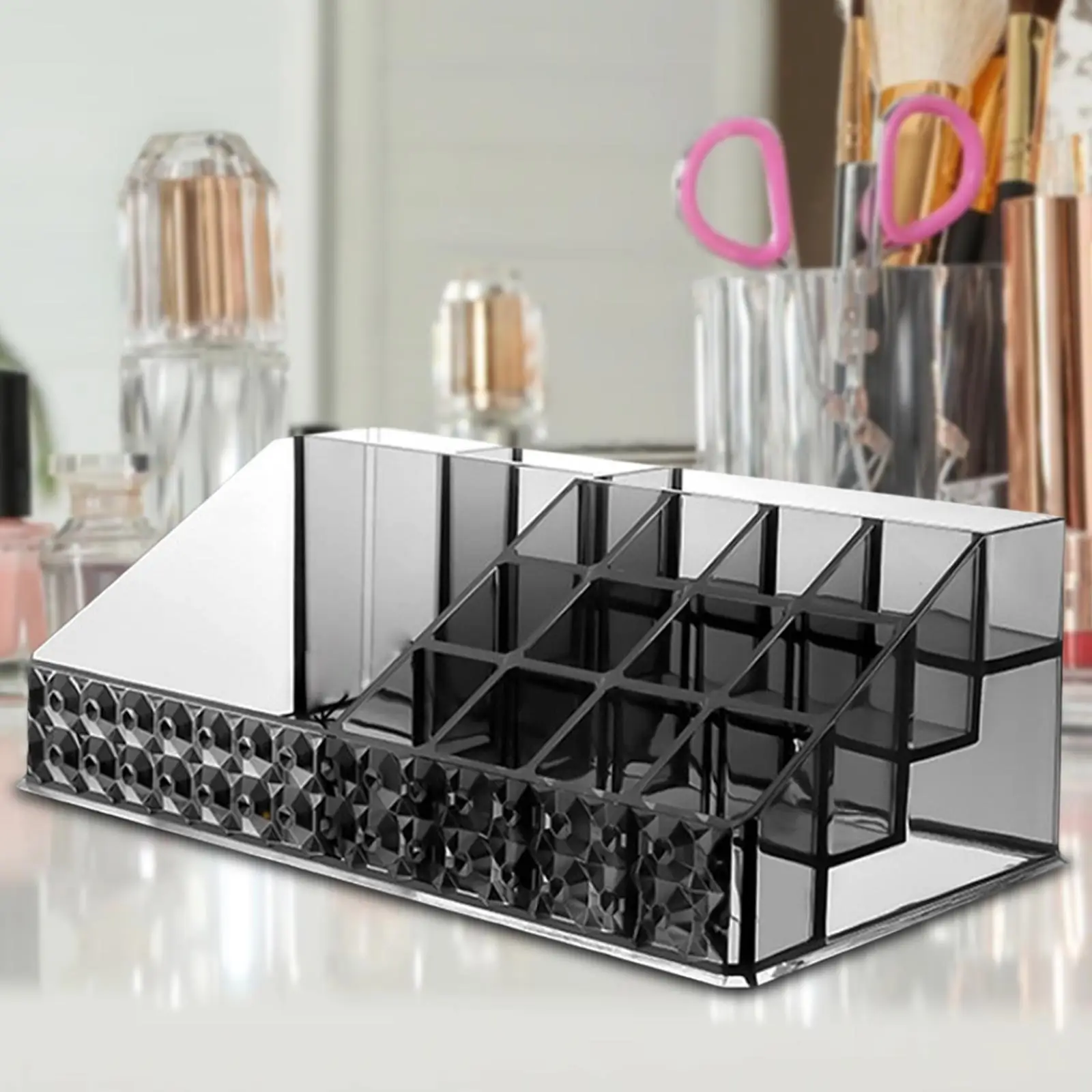 Makeup Desk Organizer Large Capacity Cosmetic Storage Box Container for Desktop