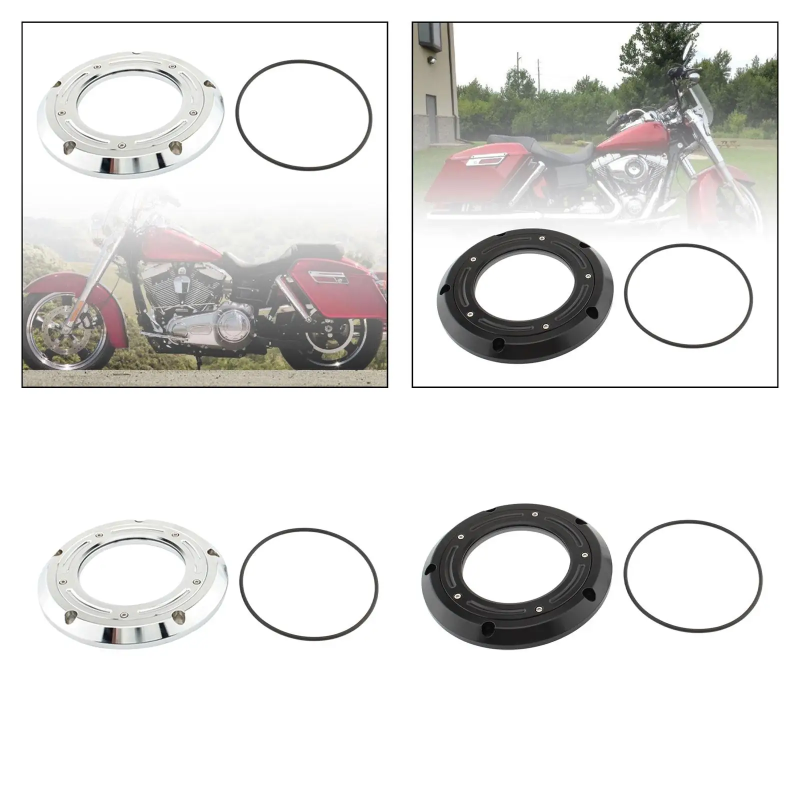 Motorcycle Clutch Derby Cover Durable for Harley-davidson Fld Dyna Switchback Fxd Dyna Super Glide Fxs Blackline Softail