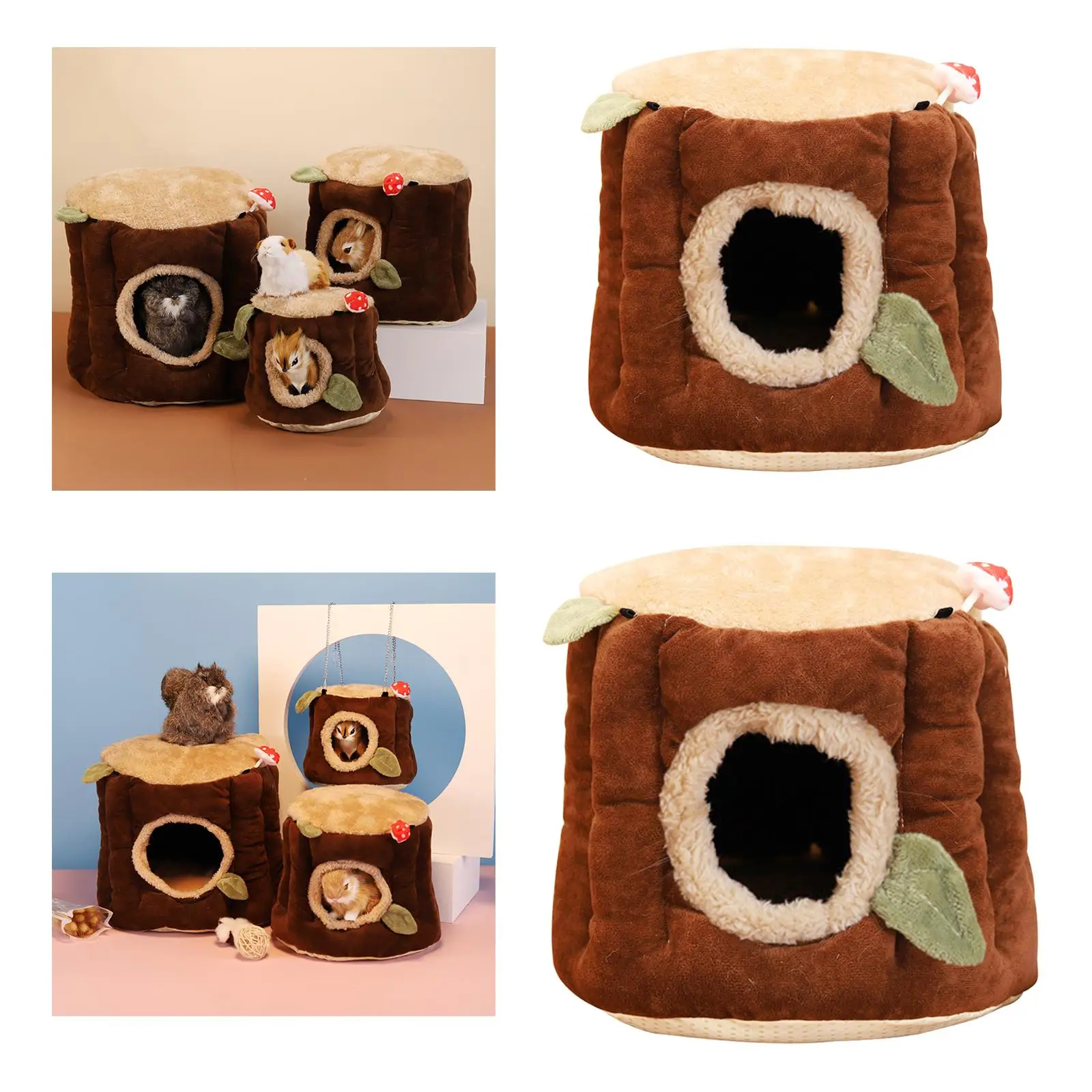 Soft Guinea Cave Bed Hideout Cage Accessories Sleeping Winter Warm Bedding House for Rabbit Rat Hedgehog Mouse Gerbil