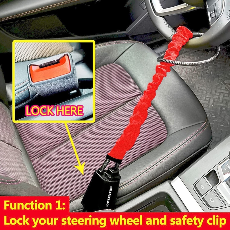 Yuaerbuo – 2 Brise-vitre/coupe-ceinture 2 En 1 – Marteau De Sécurité Voiture Avec Supports Velcro – Rouge Et Noir – Sifflet Et Mousqueton Inclus
