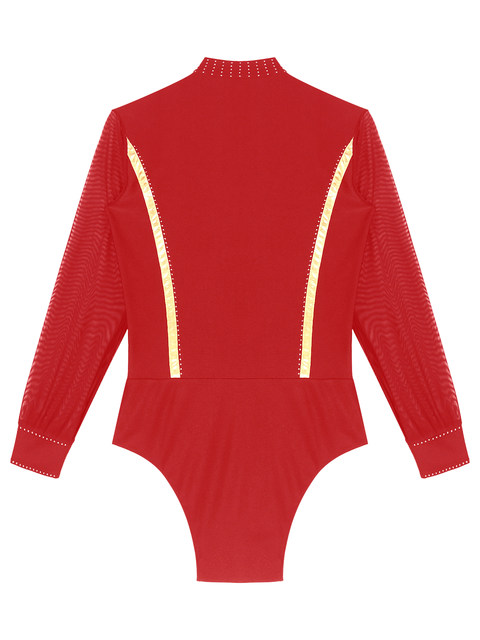 MENA MESH BODYSUIT RED, Rhythm Boutique