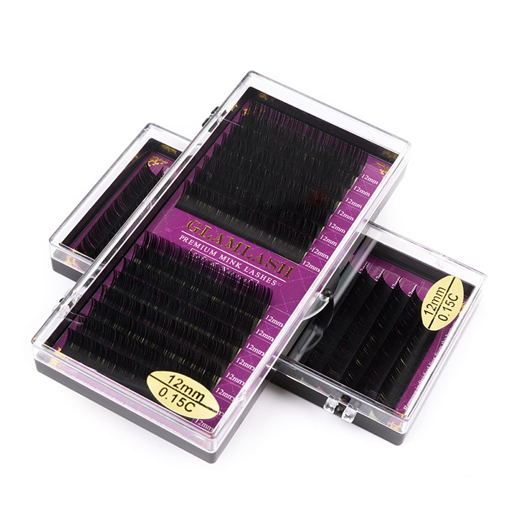 Best of GLAMLASH Wholesale 16Rows BCCCD Curl Natural Mink Single Eyelash Extension Premium Individual Fake False Eye Lashes Reviews & Tips