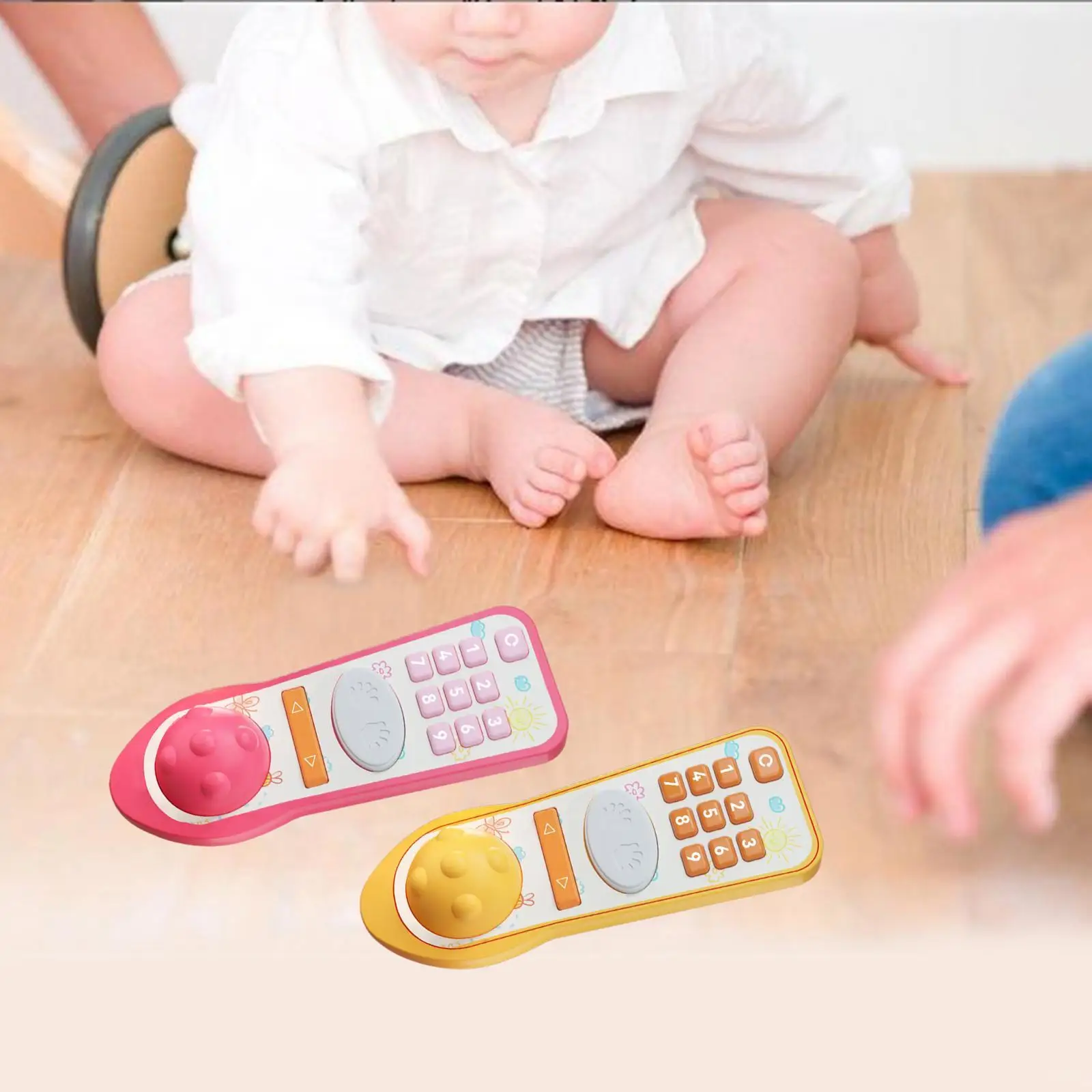 Musical TV Remote Control Toy Fun with Soft Light and Sound Remote Toy for Boys Girls Baby 6 to 12 Months Infants Toddler