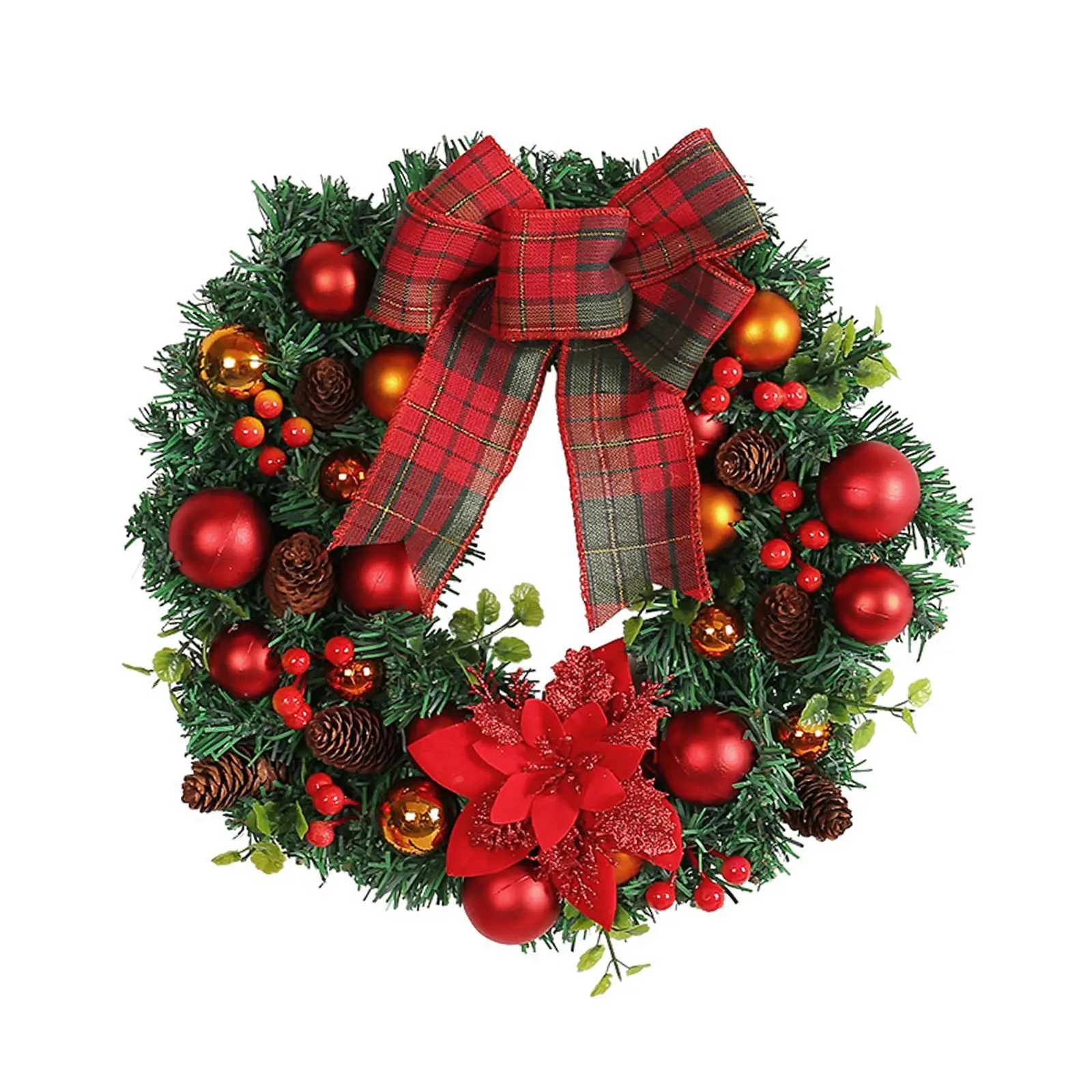 Christmas Wreath Outside Holiday Garland Decoration for Party Porch Bedroom