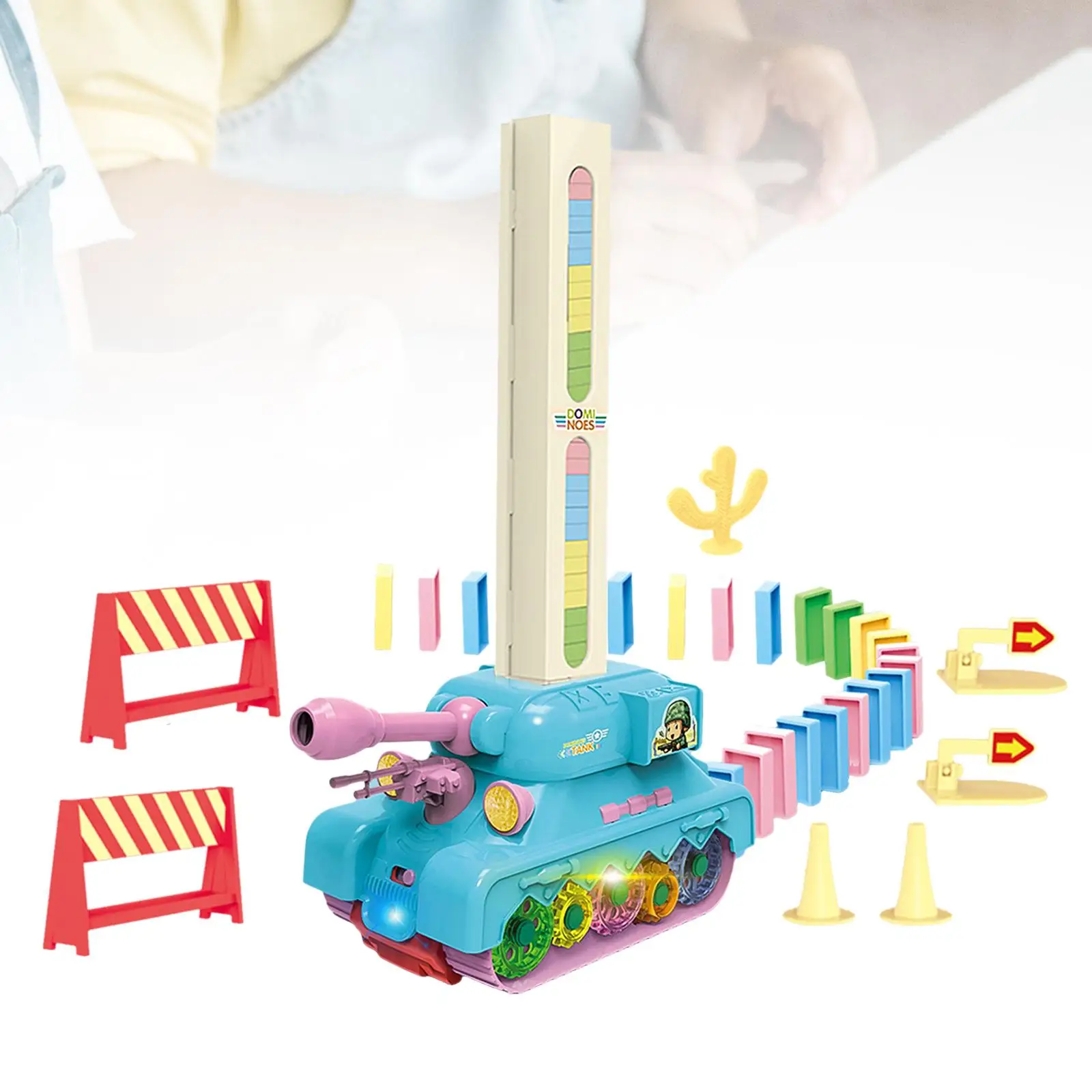 Electric Tank Blocks Toys Building and Stacking Blocks Educational Toys Laying Toy Tank Set for Boys Children Birthday Gifts