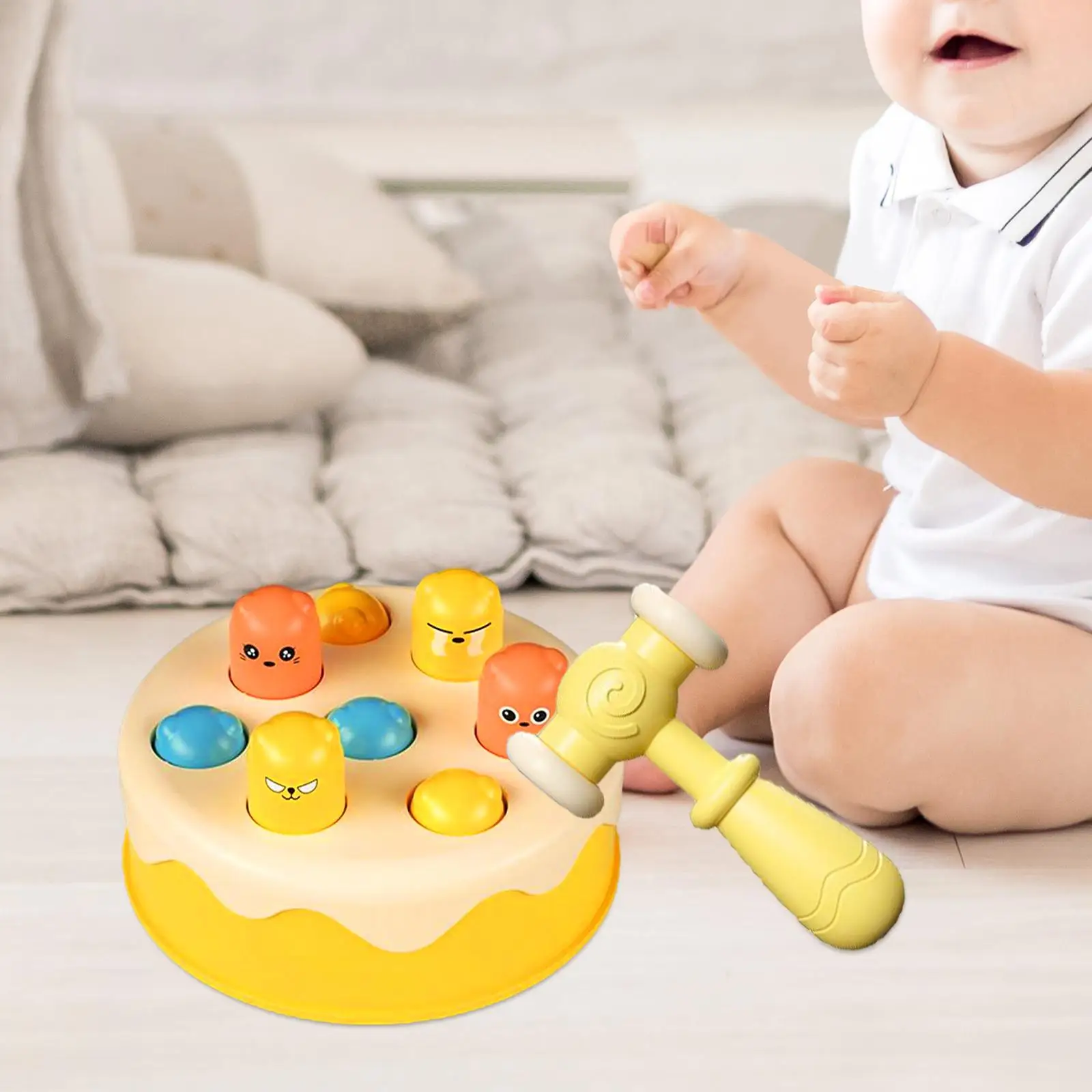 Cute Whack A Hamster Game Interactive Toy for Toddlers Kids Accessory Funny