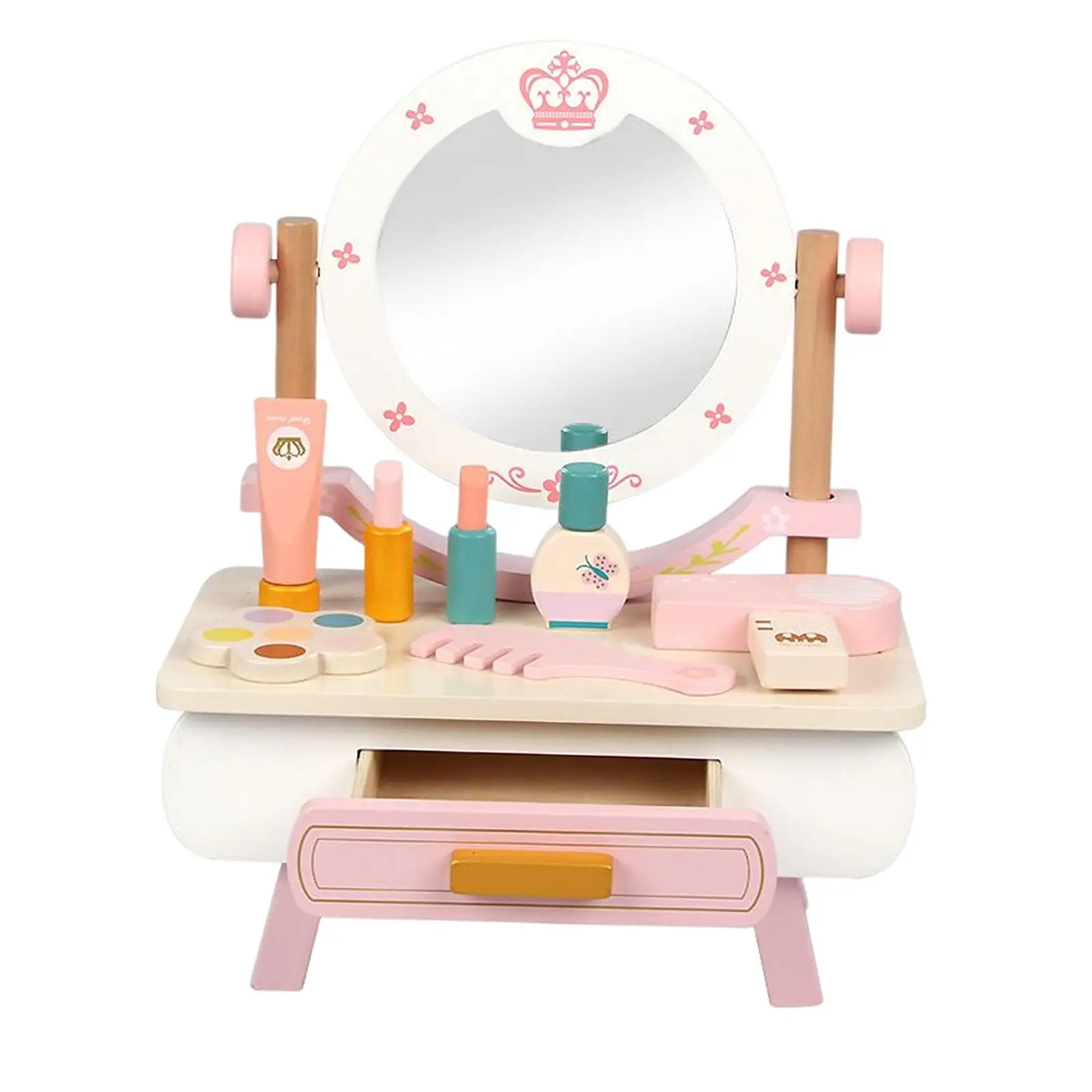 Kids Simulation Makeup Table Toy Education Playset for Birthday Gifts