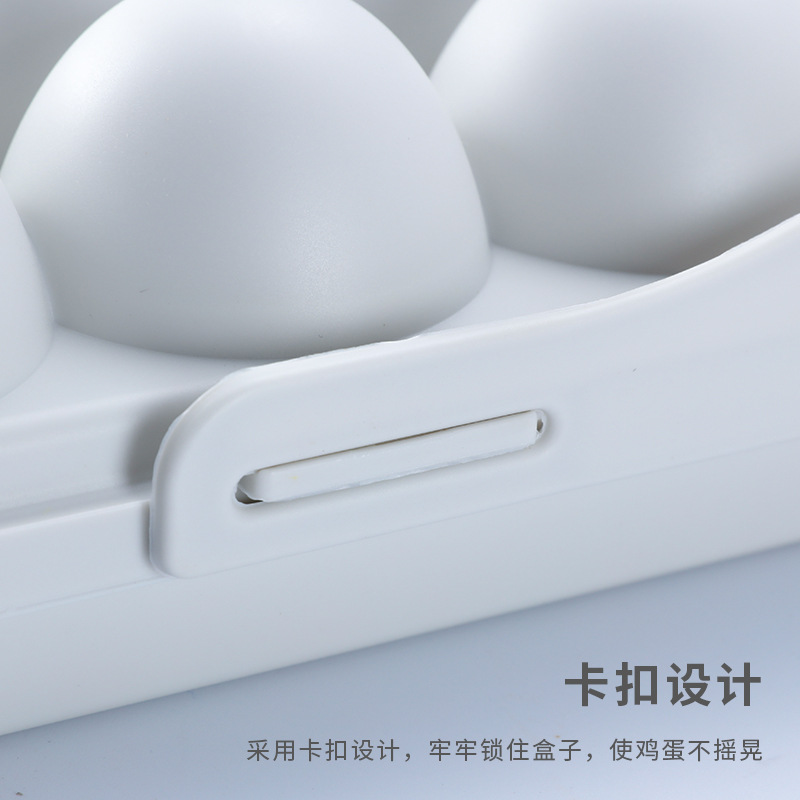 Description Picture 4 of itemPlastic Eggs Holder, Plastic Anti - collision Storage Box Tray Container, Household Kitchen Eggs Organizer Supplies, 12 Seats