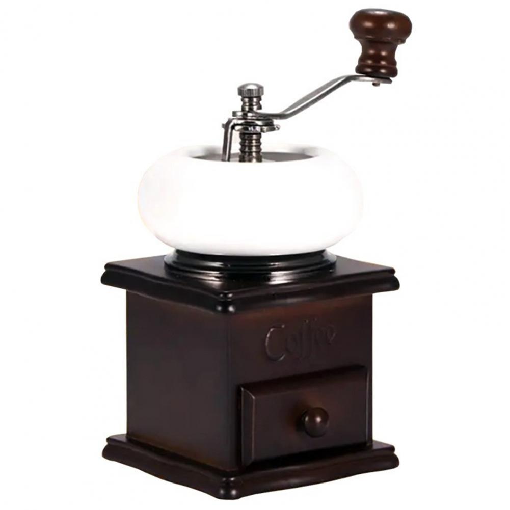 Title 6, Manual Coffee Grinder with Drawer Vintage Porta...