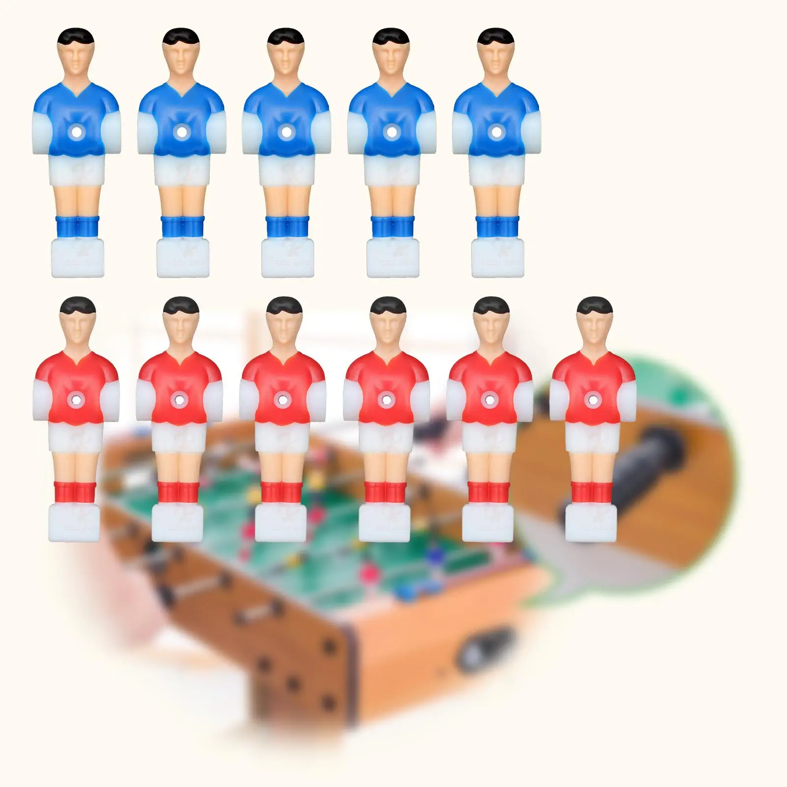 11x Foosball Men Replacement Blue and Red Mini Football Players Foosball Soccer Table Football Men for Table Games Home