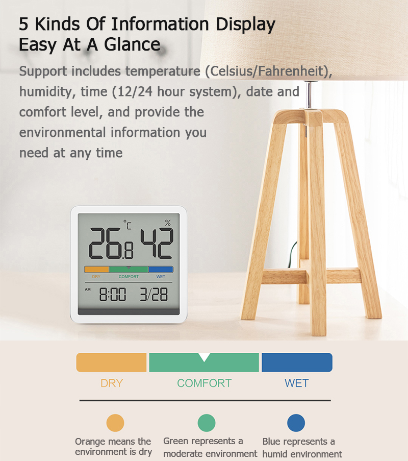 Xiaomi temperature and humidity clock. Гигрометр Xiaomi MIIIW. MIIIW nk5253 temperature humidity Clock.