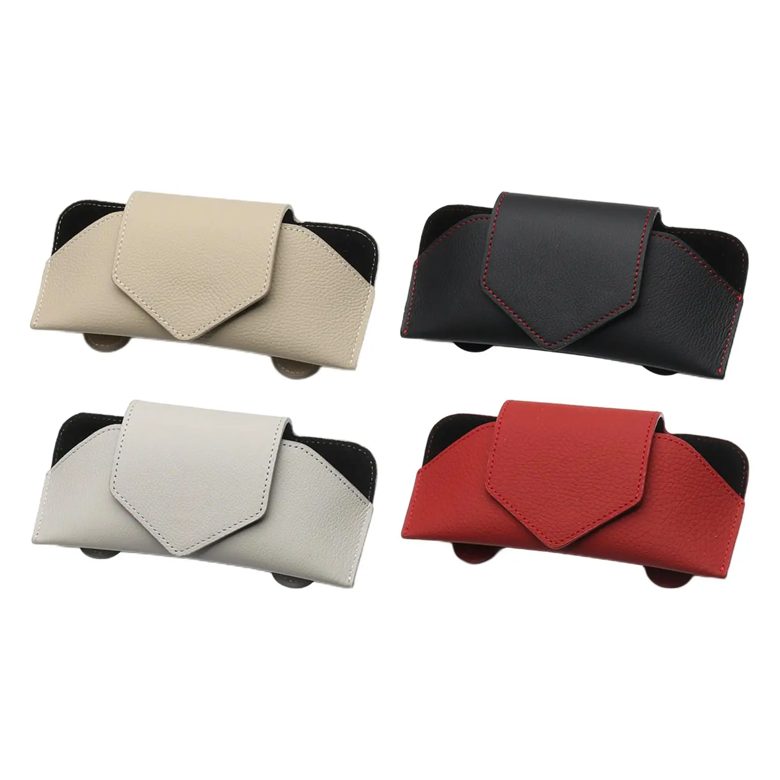 Car Sun Visor Glasses Case Inner Sponge Pad Magnetic Glasses Clip Fit for Sunshade Sunglasses Holder Eyeglasses Storage Case RV