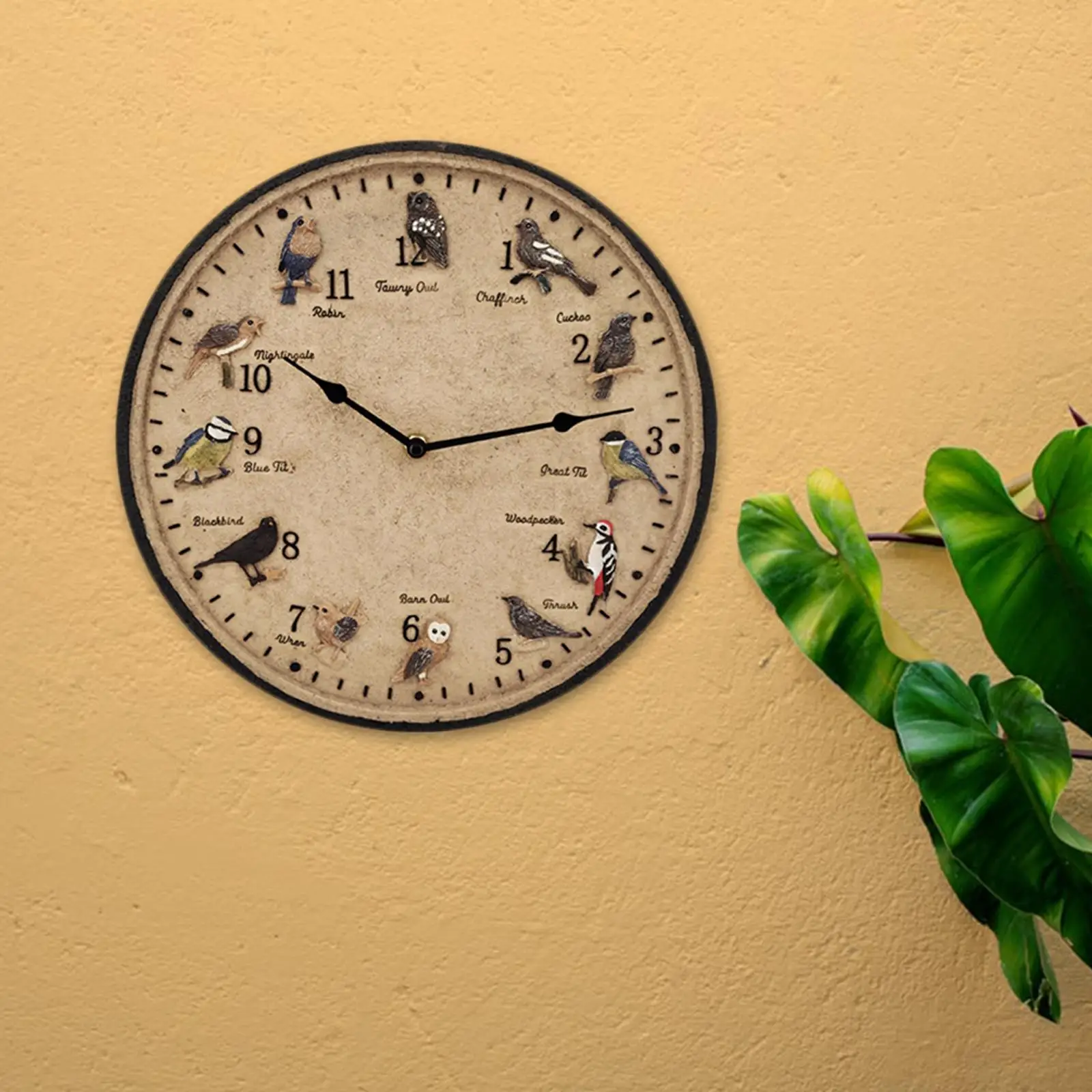 Outdoor Wall Clock Resin Crafts 12inch Clocks for Garden Farmhouse