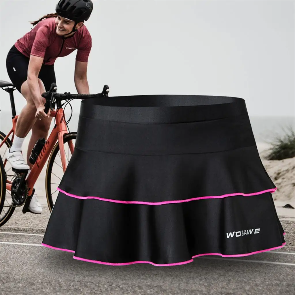 Women  and Breathable Cycling Skirt Shorts, Bike  Pantskirt with 3D Padded Liner
