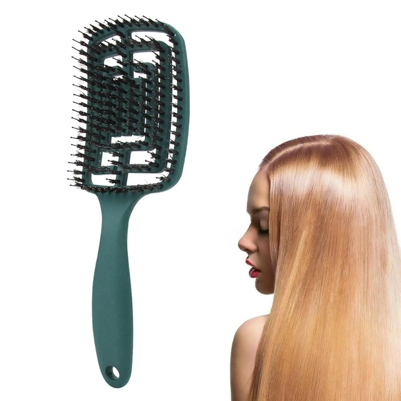 Detangling Der Curved Vented Hair Brush Comb for Men and Women   Hairbrush Long  