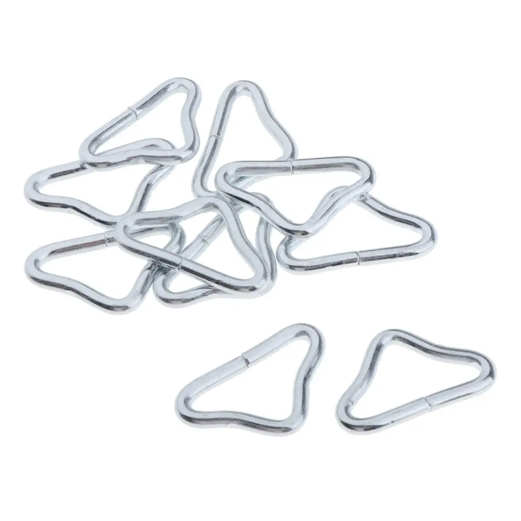 20pcs Silvery Triangle Rings Buckle  for Trampoline Mat Parts Supplies