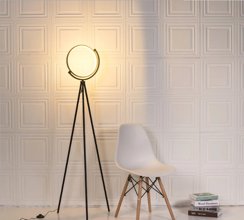 Nordic Minimalist Rotatable Led Floor Lamp Desk Bedroom Bedside Living Room Home Decoration Indoor Lighting Chandelier