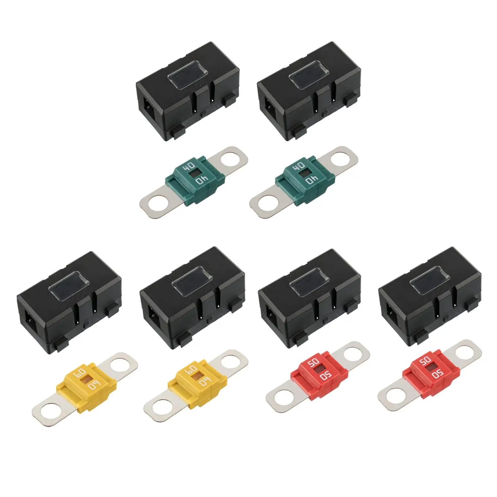 car Fuse Holder Resistant High Temperature 200A Max PA66 for Fuses Passenger Cars Agricultural Machinery Trucks