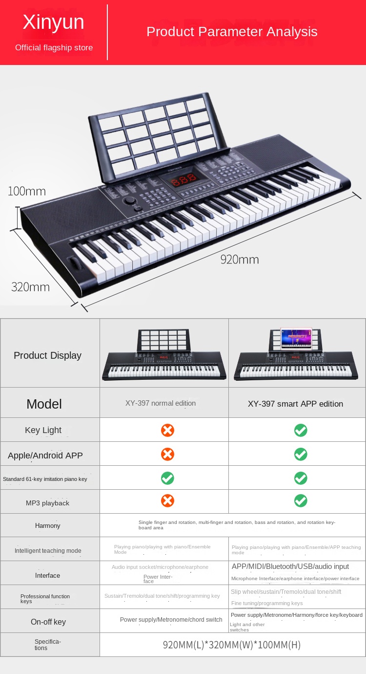 Title 11, Tastiera musicale flessibile Controller Midi 61...