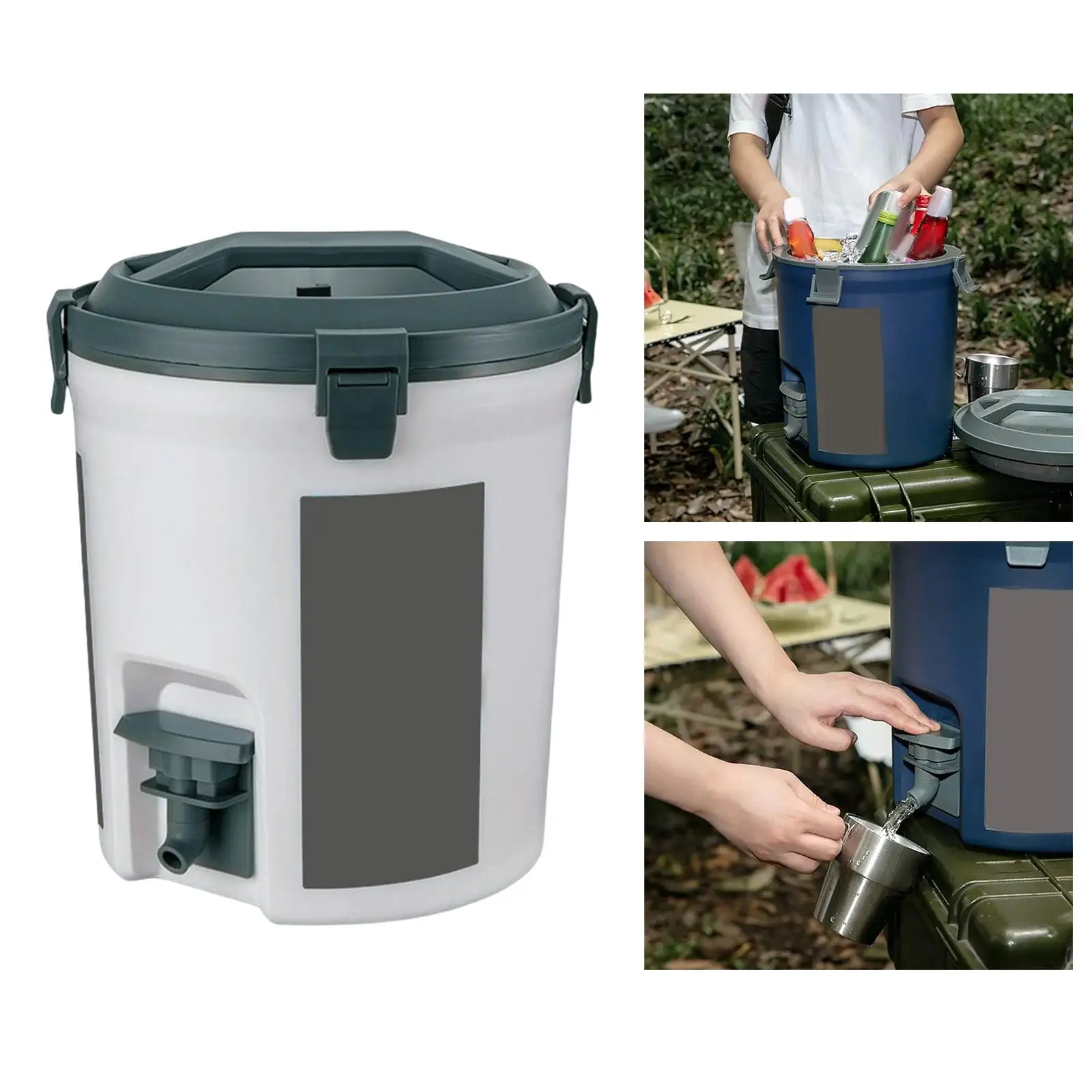 Outdoor Camping Insulation Bucket Water Beverage Dispenser Large Capacity Portable Sport Beverage Cooler for Travel Picnic Car