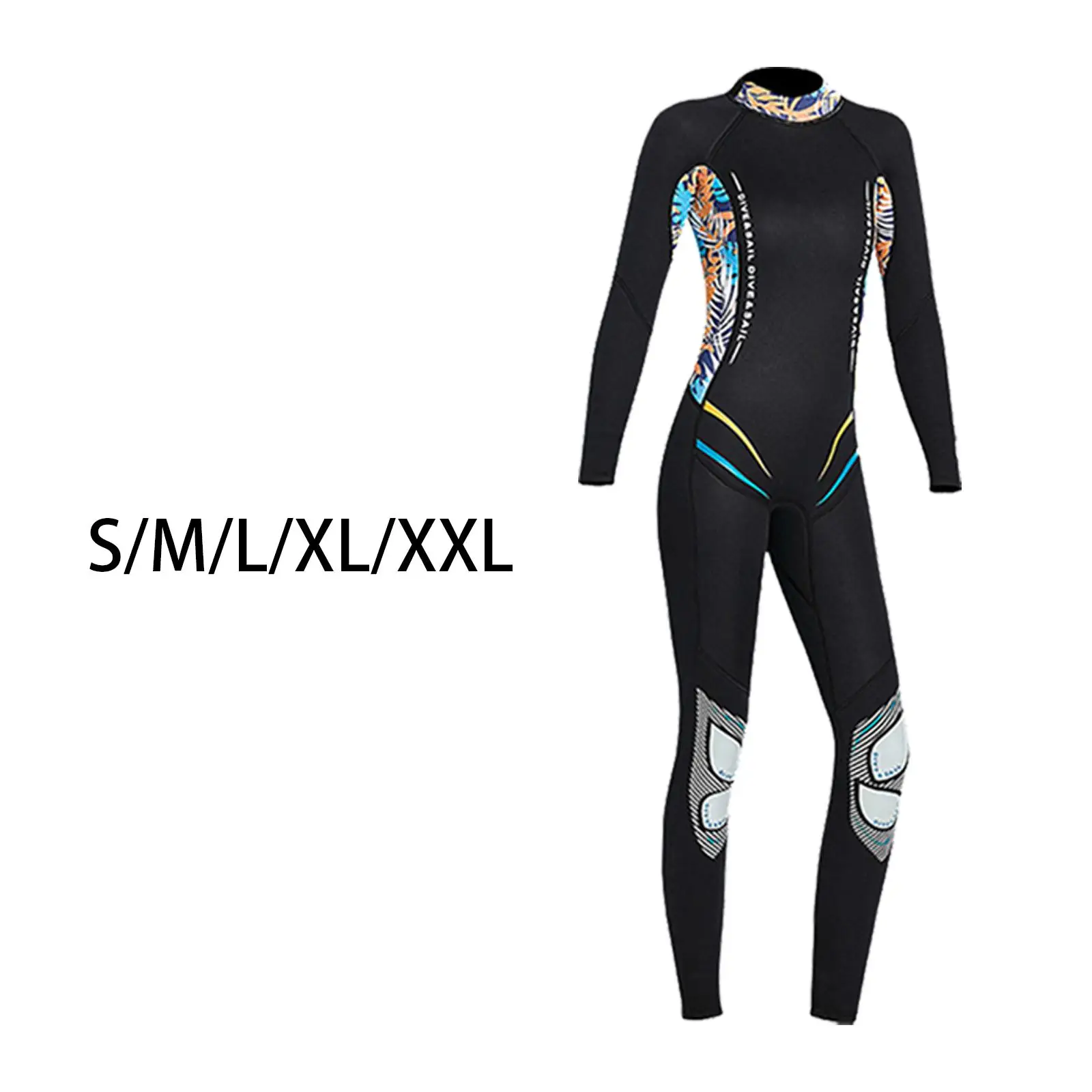Womens Wetsuits Jumpsuit Back Zip Sunproof Swimsuit for Kayaking Snorkeling Water Sports