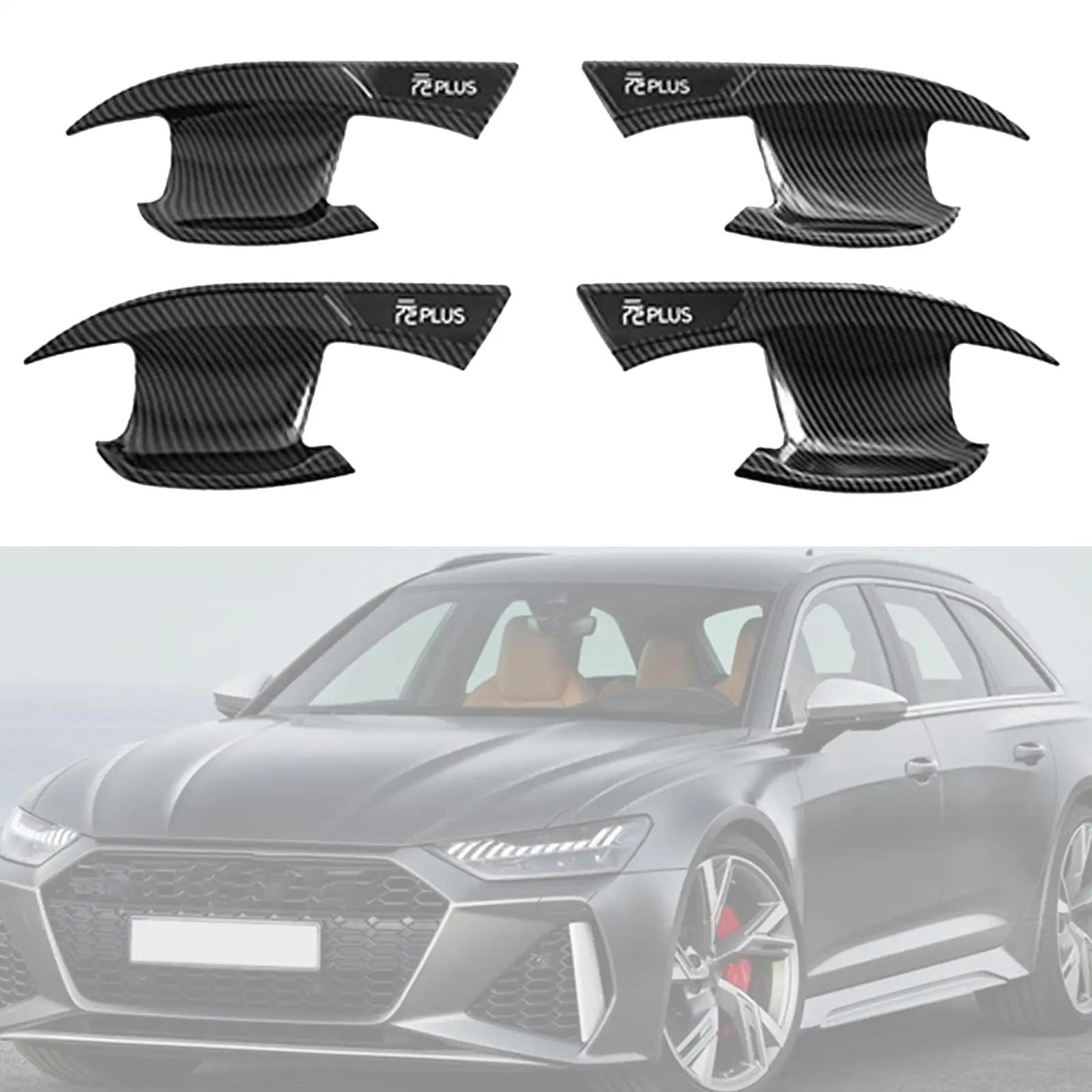 Car Door Bowl Handle Trim Stickers Scratch Resistant Cover for Byd Yuan Plus 22