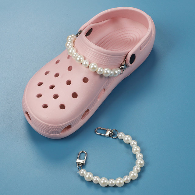 Resin Sneakers Accessories, Crocs Pearl Chain Charms