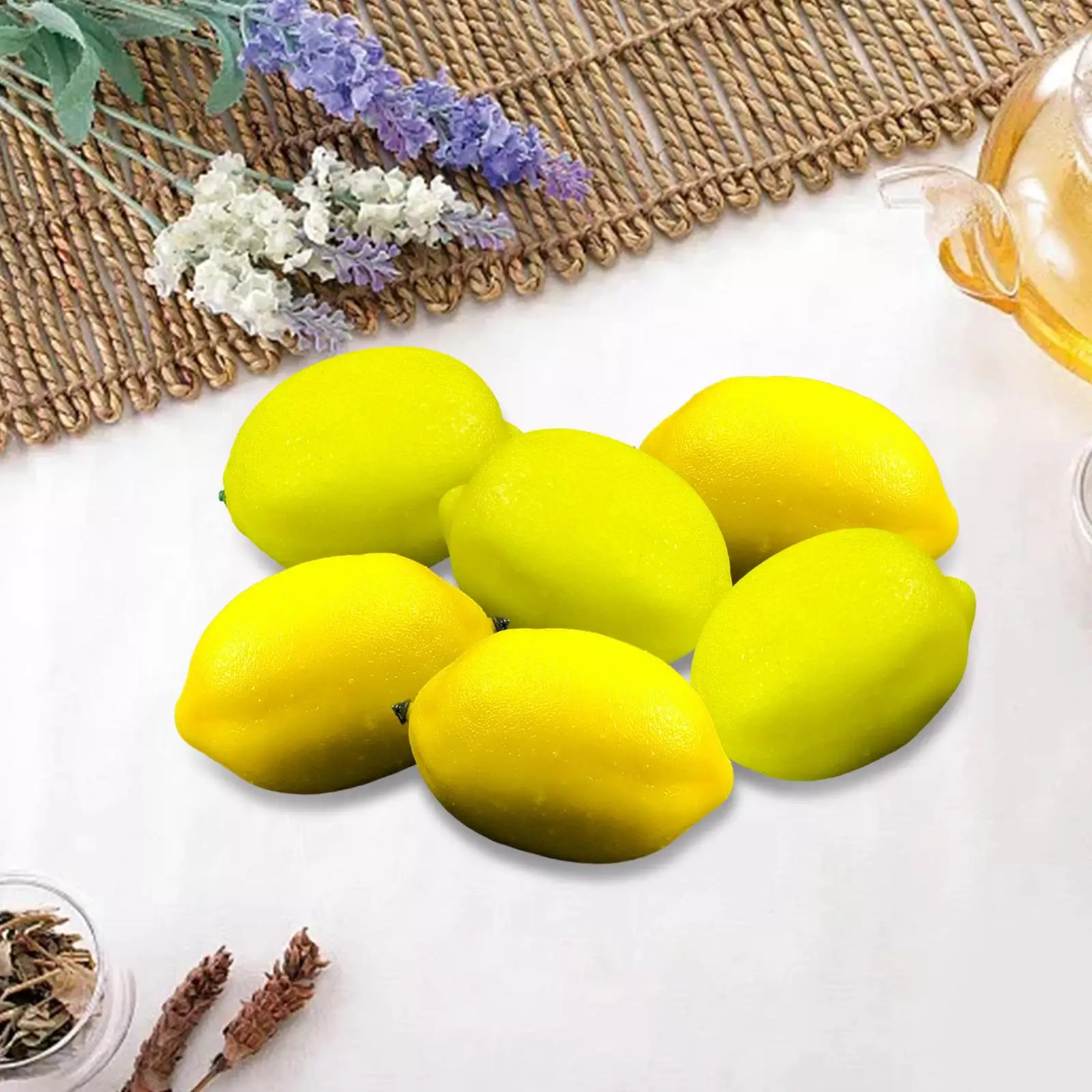 Artificial Lemon Foam Durable Playhouse Toy Simulation Lemons Lifelike Lemon Fruits for Kitchen