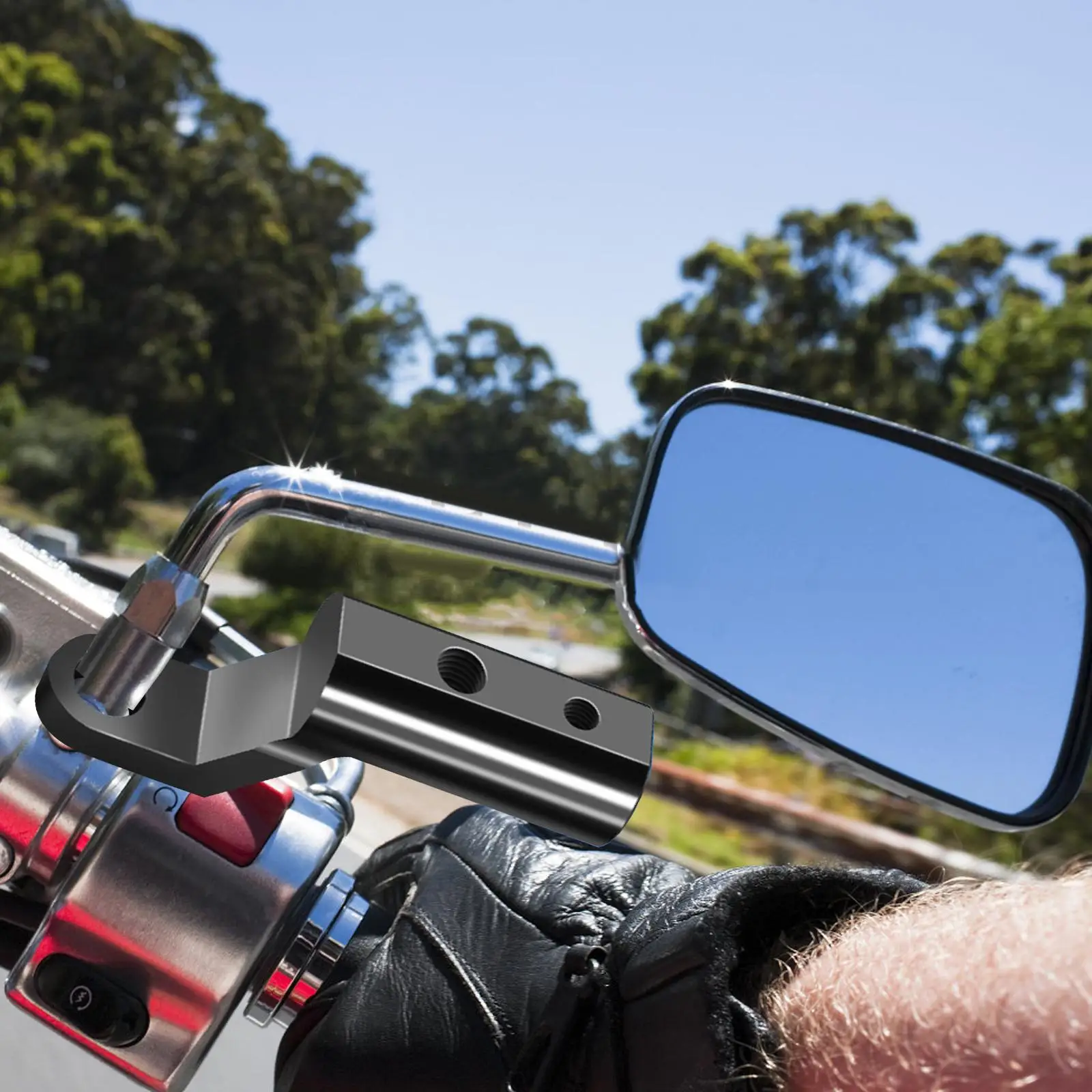 Motorcycle Rearview Mirror Extensions Holder Bracket Practical Multi Purpose