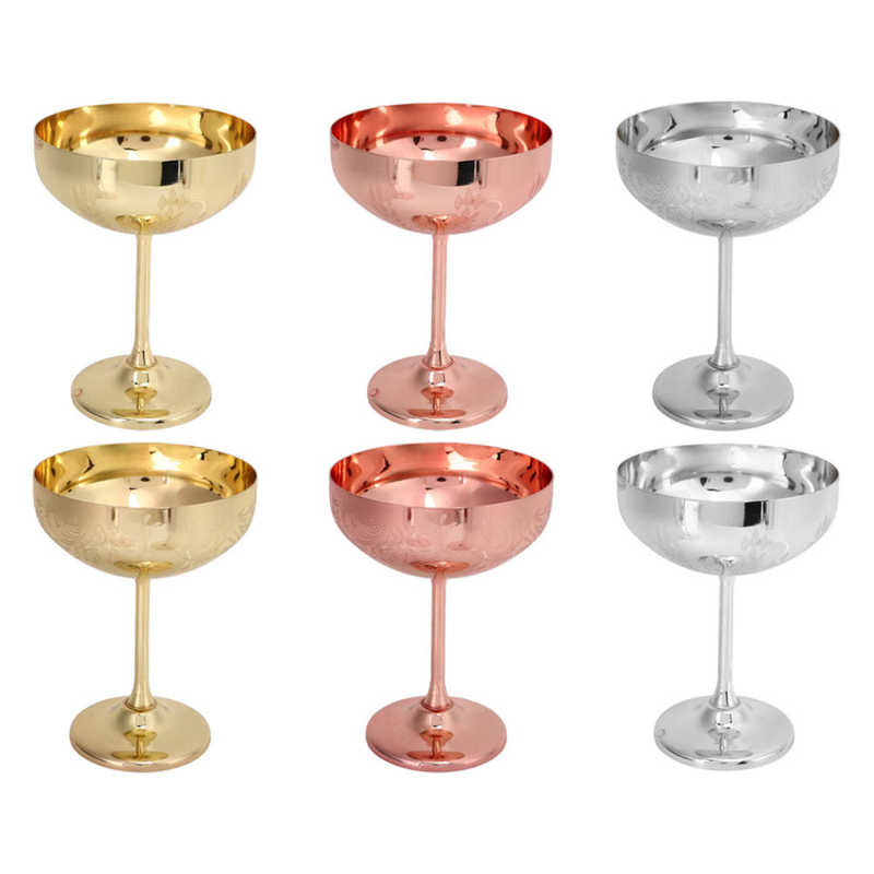 Description Picture 6 of itemMetal Glass Goblet Engraved Bar Party Red Wine Cup Decorative Cups Glasses 304 Stainless Steel