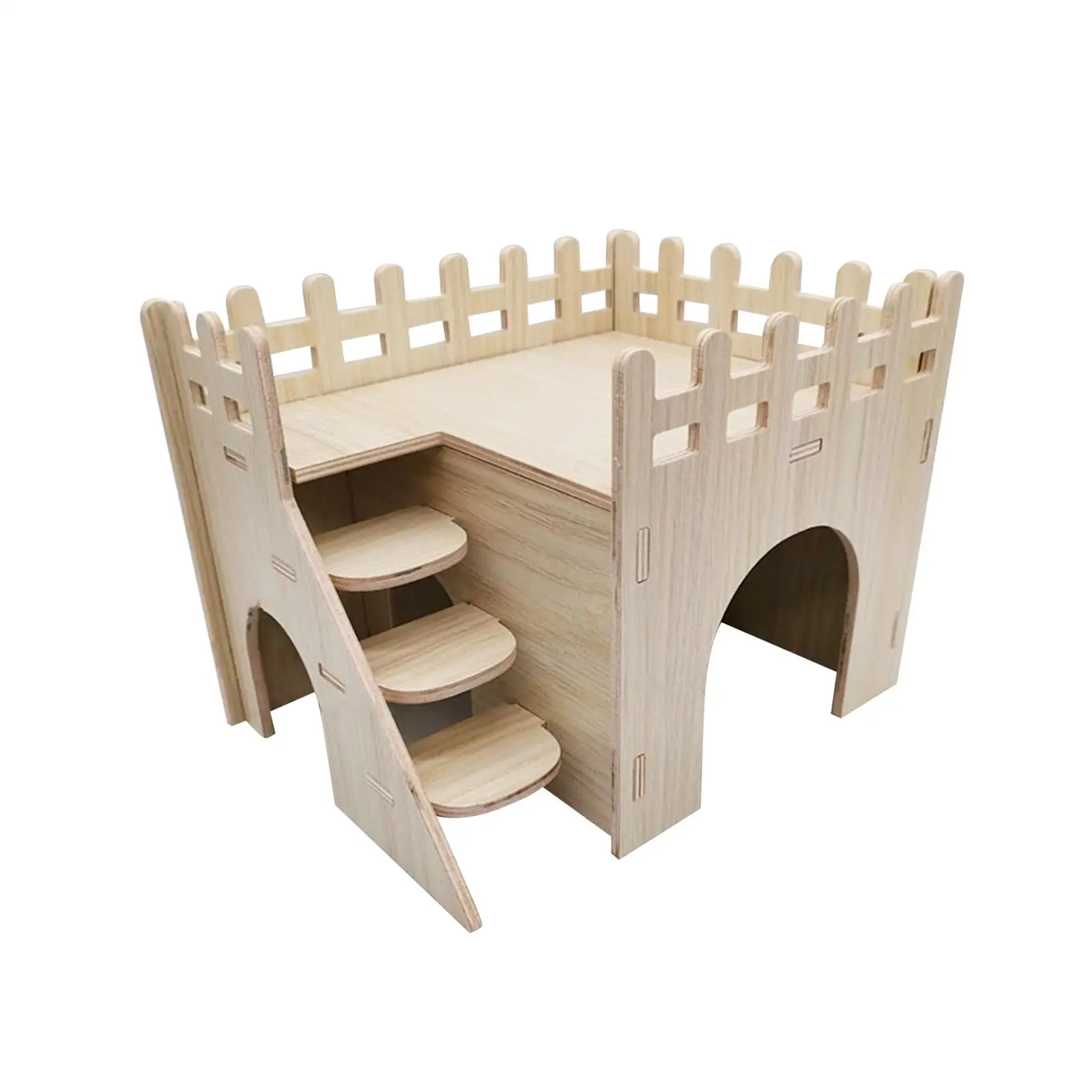 Hamster House Exercise Toy Easy to Assemble Activity Platform Exploring Toys Cage Nesting Villa for Rat Hedgehog Guinea Pig Mice