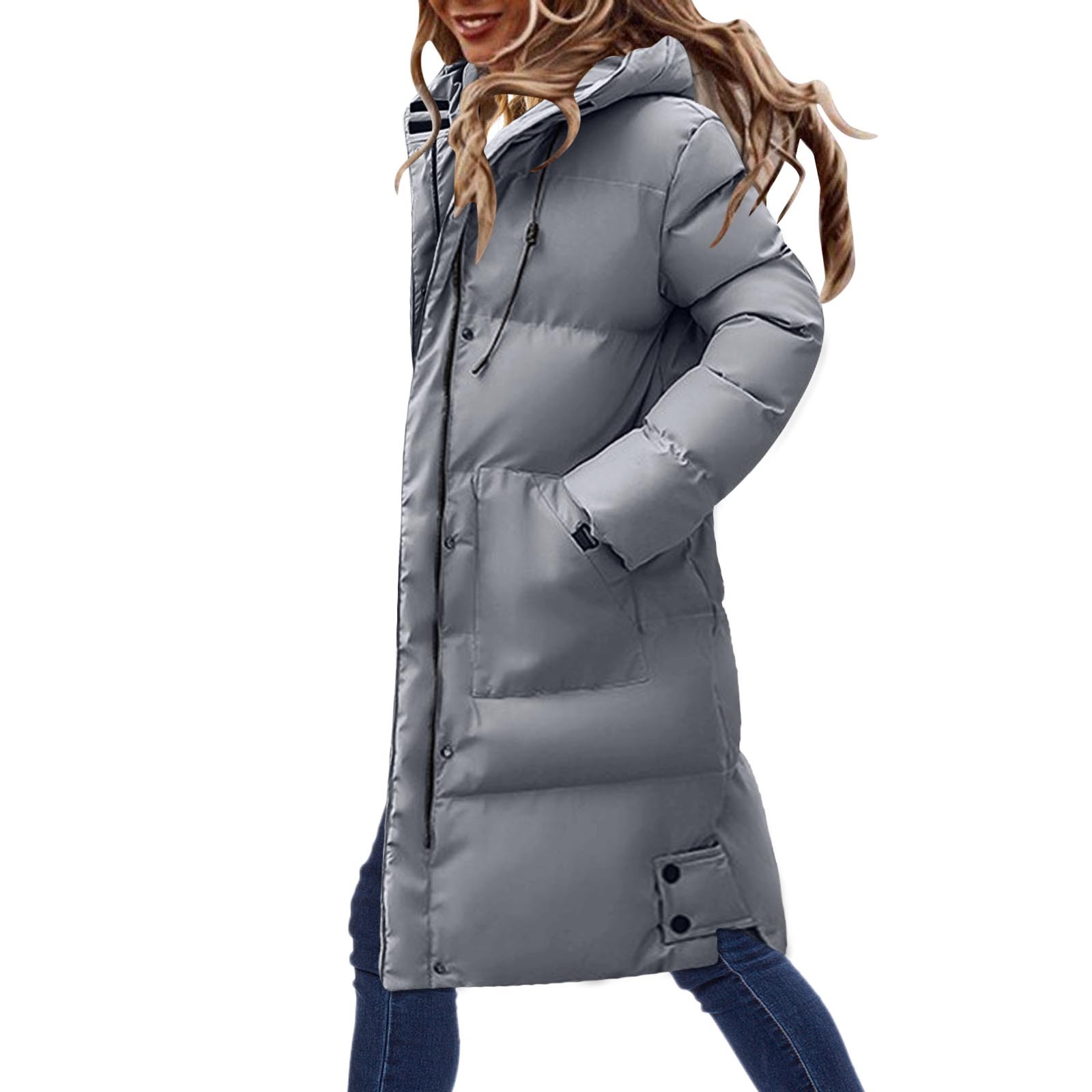 Womens Waterproof Winter Thick Hooded Wintercoats Faux Fleece Lined