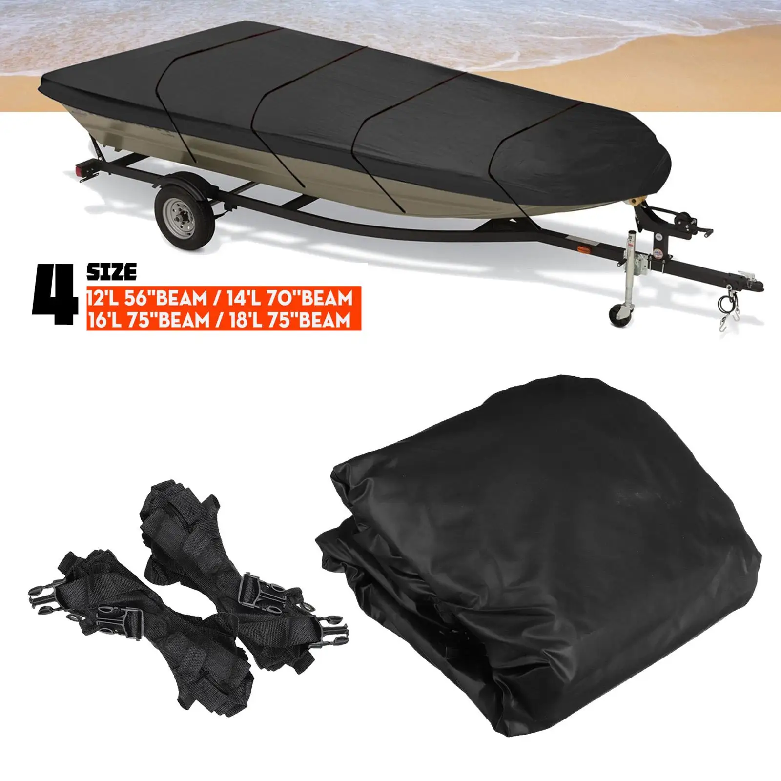 1 Set Cover Trailerable Replacement for Trailerable Boat