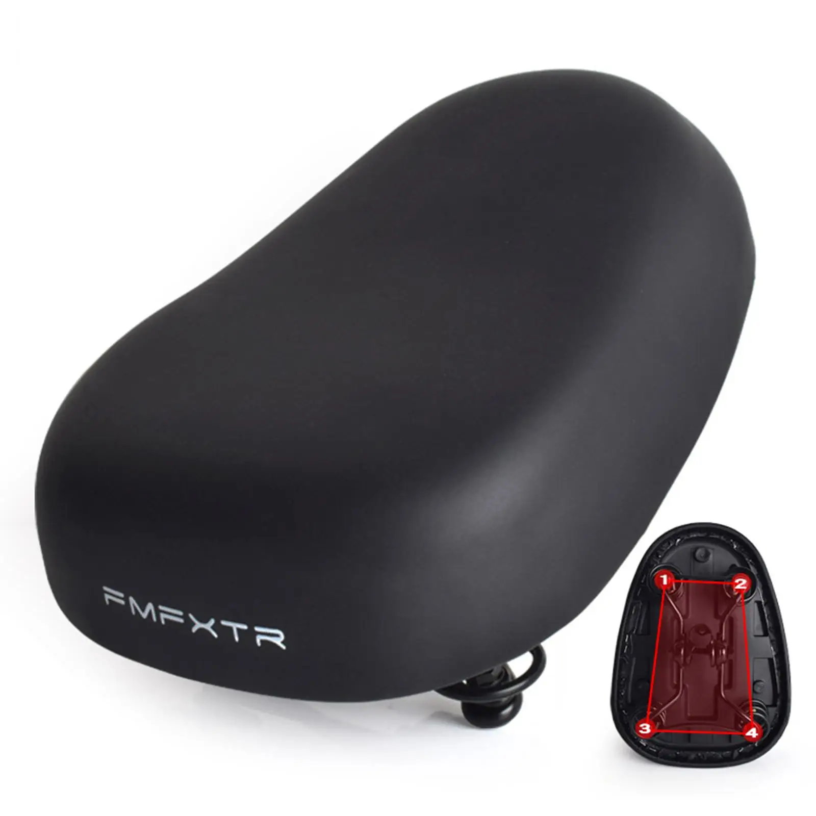 Thicken Electric Bicycle Saddle Seat Padded Cushioned Pad Soft Seat Comfortable Widened Seat for Replacement Road Bicycle Bike