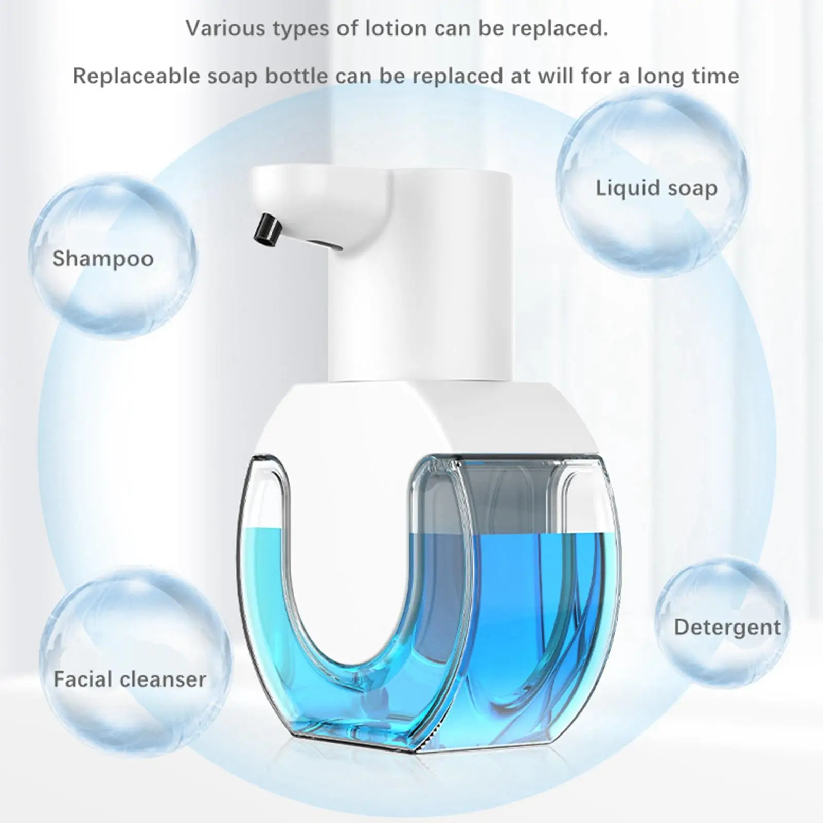 Foam Soap Dispenser Rechargeable Adjustable Hand Wash Machine for Restaurant