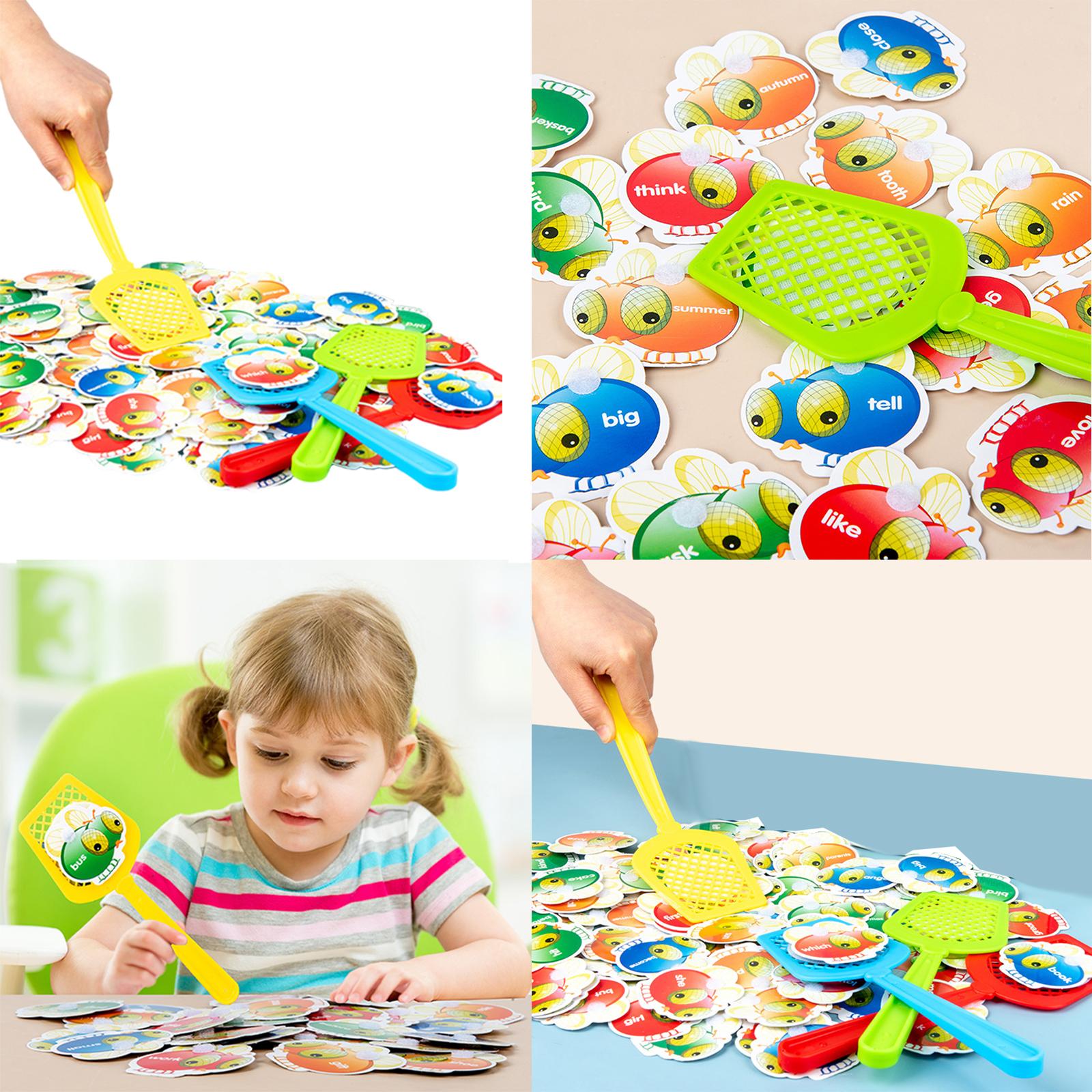 Fly Swatter Educational Card Learning English Phonics Cards Memory Game For Children Early Learning Educational Toys