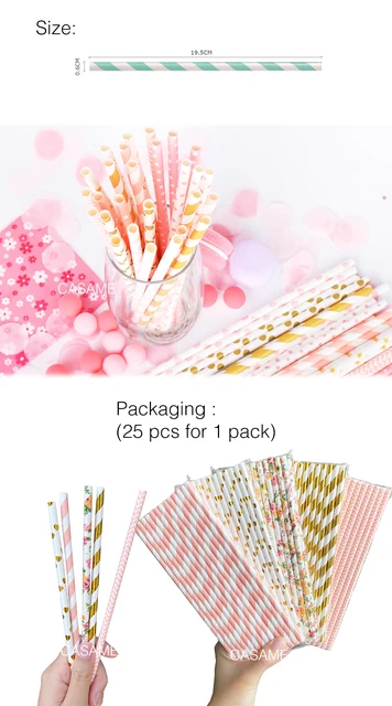 100 Pcs Mixed Colors Pink Heart Paper Straws, Cheap Colorful Pretty Printed  Valentine's Day Party Supplies Paper Drinking Straws - AliExpress