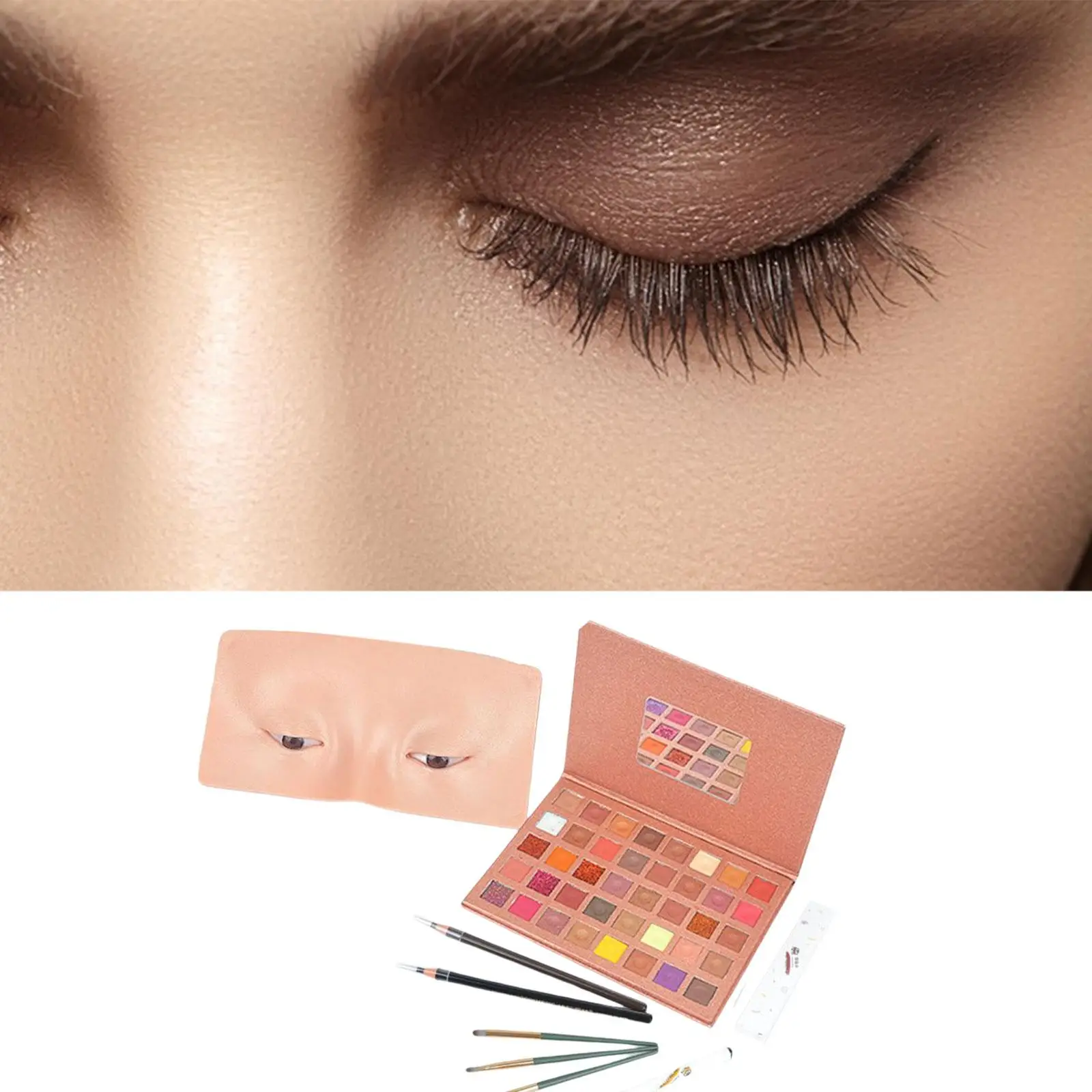 Eye Makeup Multi Use Professional Silicone Simulation Skin Practice Board Salon