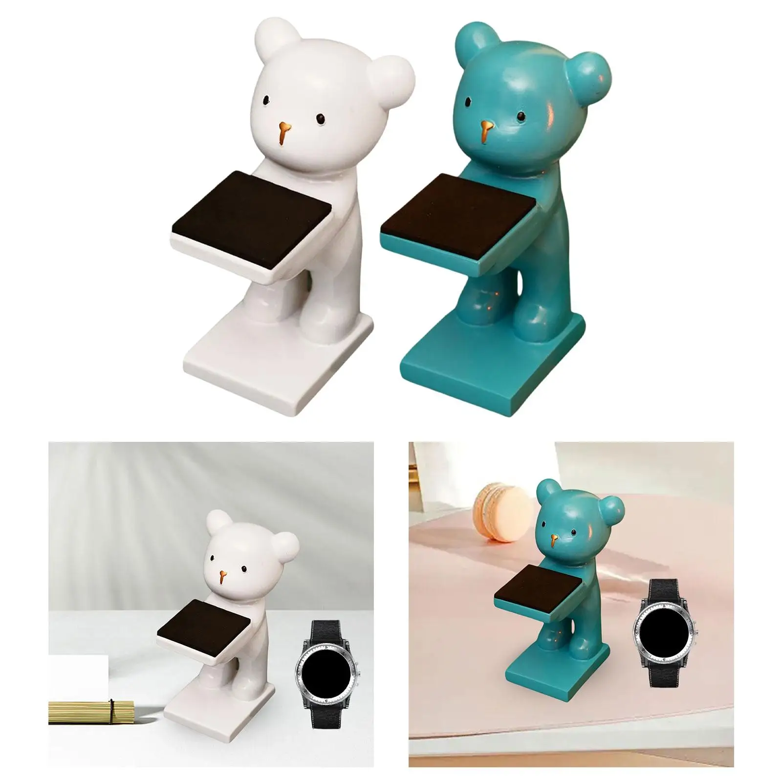 Bear Watch Stand Home Decoration for Necklaces Entrance Desktop Bedroom Countertop